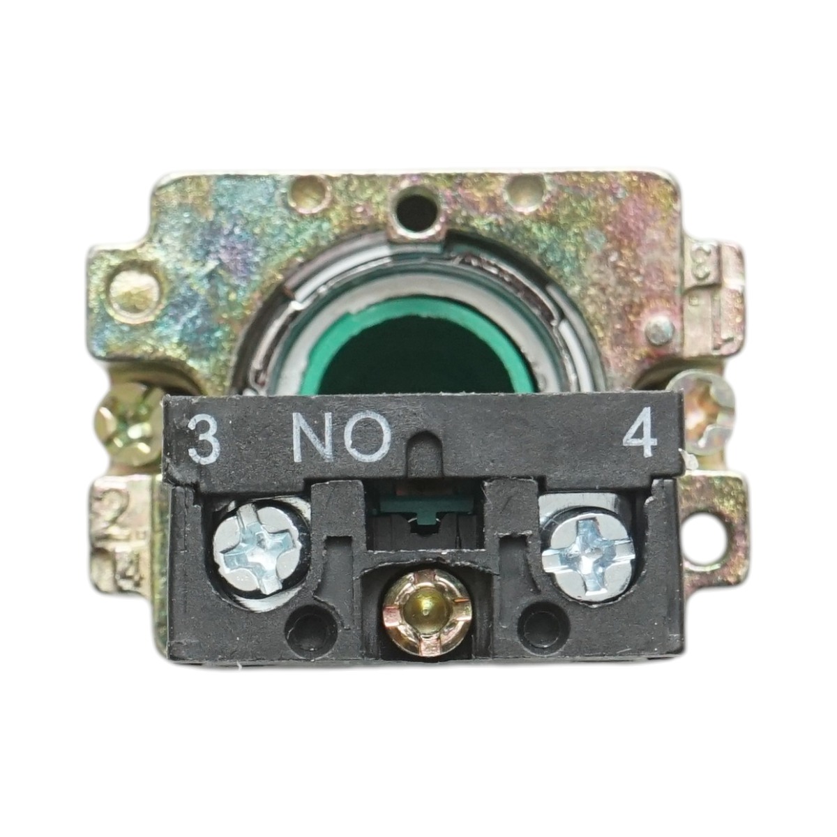 Buton comanda verde cu capac protectie IP65, 1NO, 400V/10A, LAY5 Breckner Germany