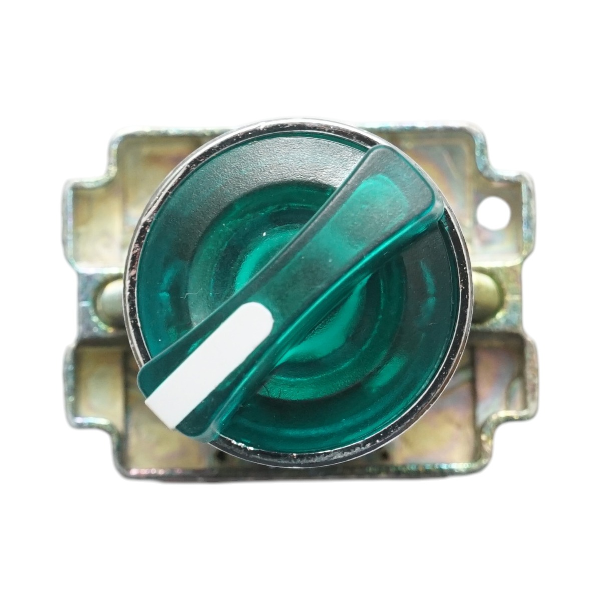 Selector 2 pozitii cu retinere si indicator semnalizare LED verde 1NO+1NC, 220V, LAY5 Breckner Germany