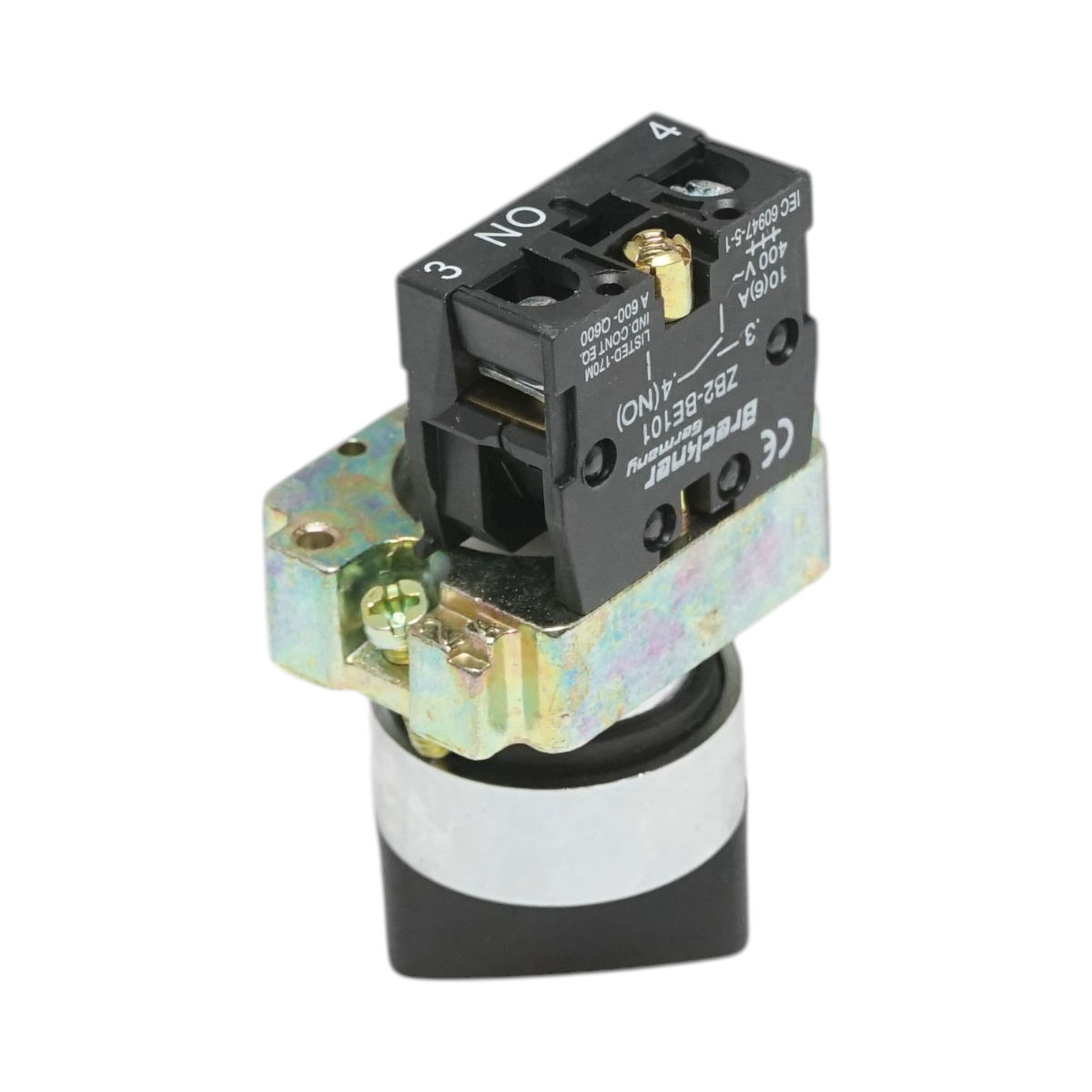 Selector 2 pozitii cu retinere negru 1NO, 400V/10A, LAY5-BD21C Breckner Germany