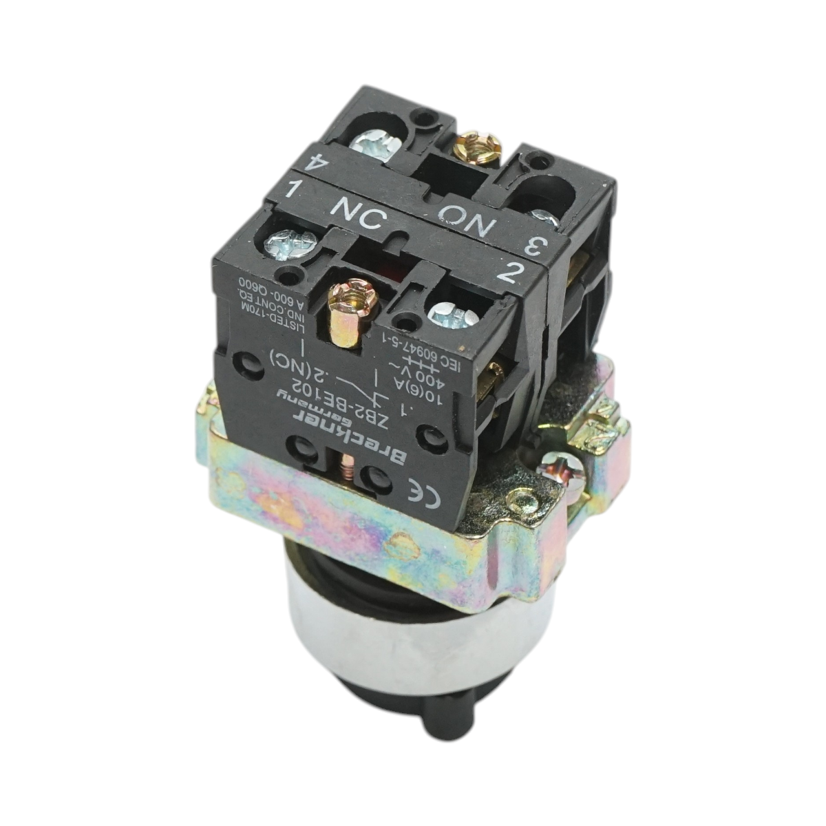 Selector 2 pozitii cu retinere si cheie 1NO+1NC, 400V/10A, LAY5-BG45 Breckner Germany