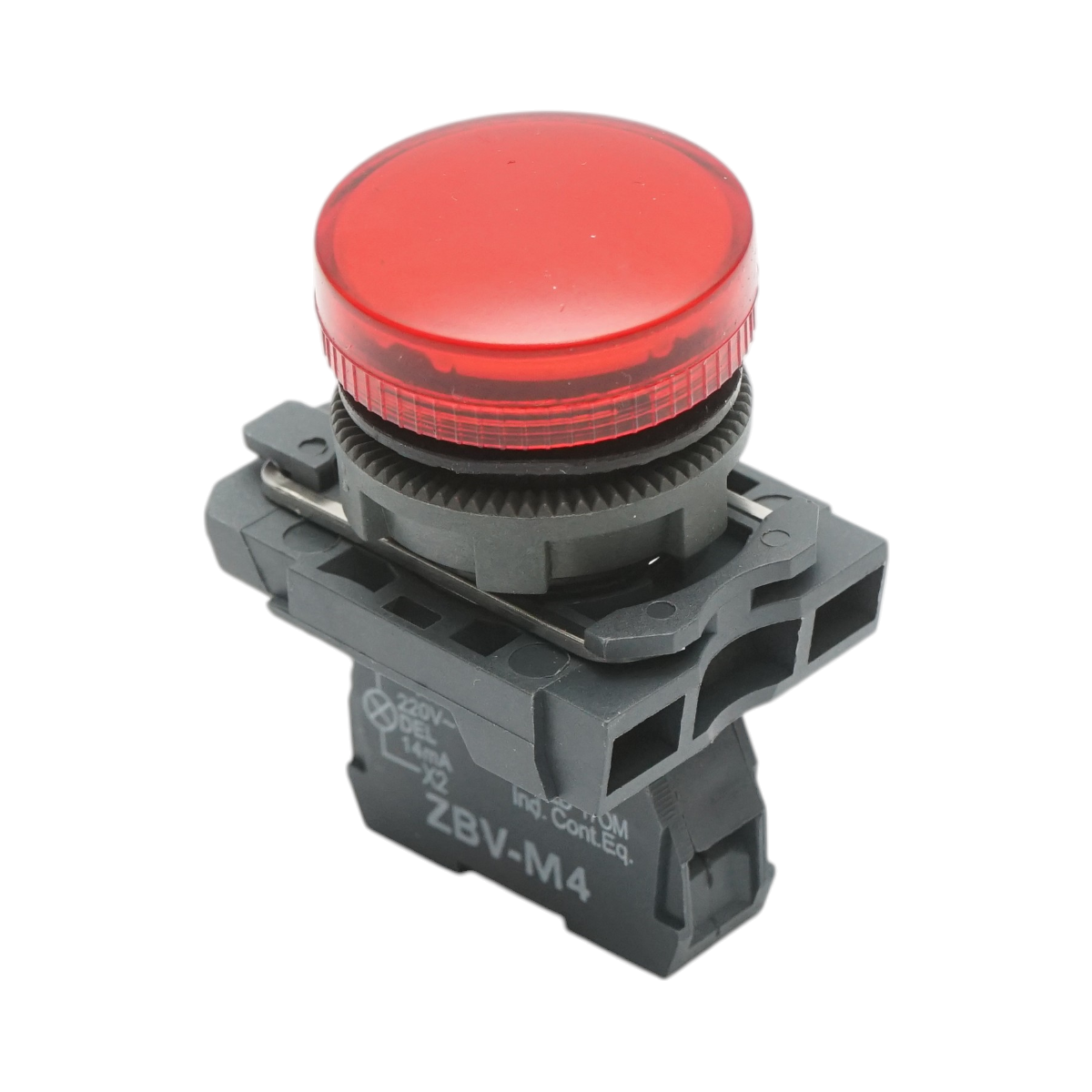 Indicator semnalizare LED rosu 1NO+1NC, 220V, 14mA, TB5 Breckner Germany