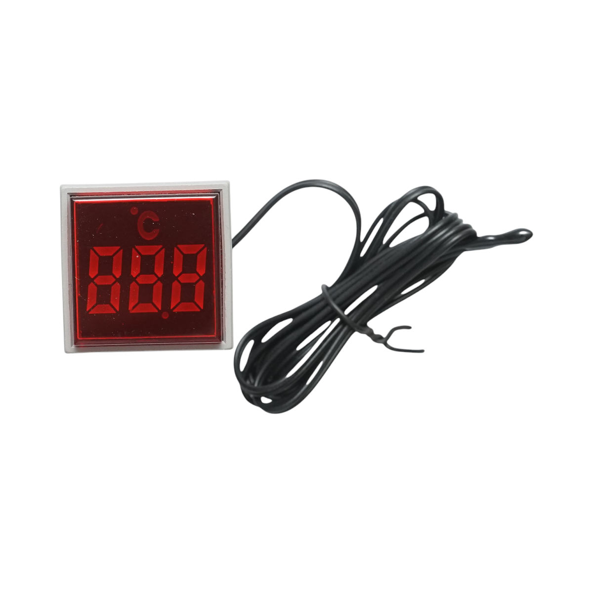 Indicator digital temperatura cu sonda LED rosu 220V/380V AC ?� 22mm Breckner Germany