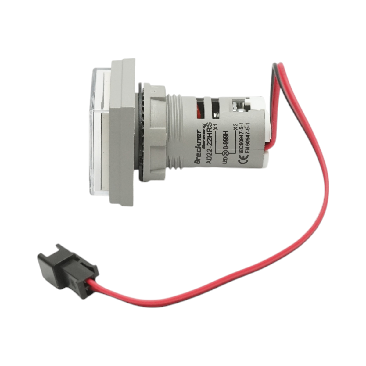 Indicator digital ore functionare LED alb 0-999H, 220V/380V AC ?� 22mm Breckner Germany