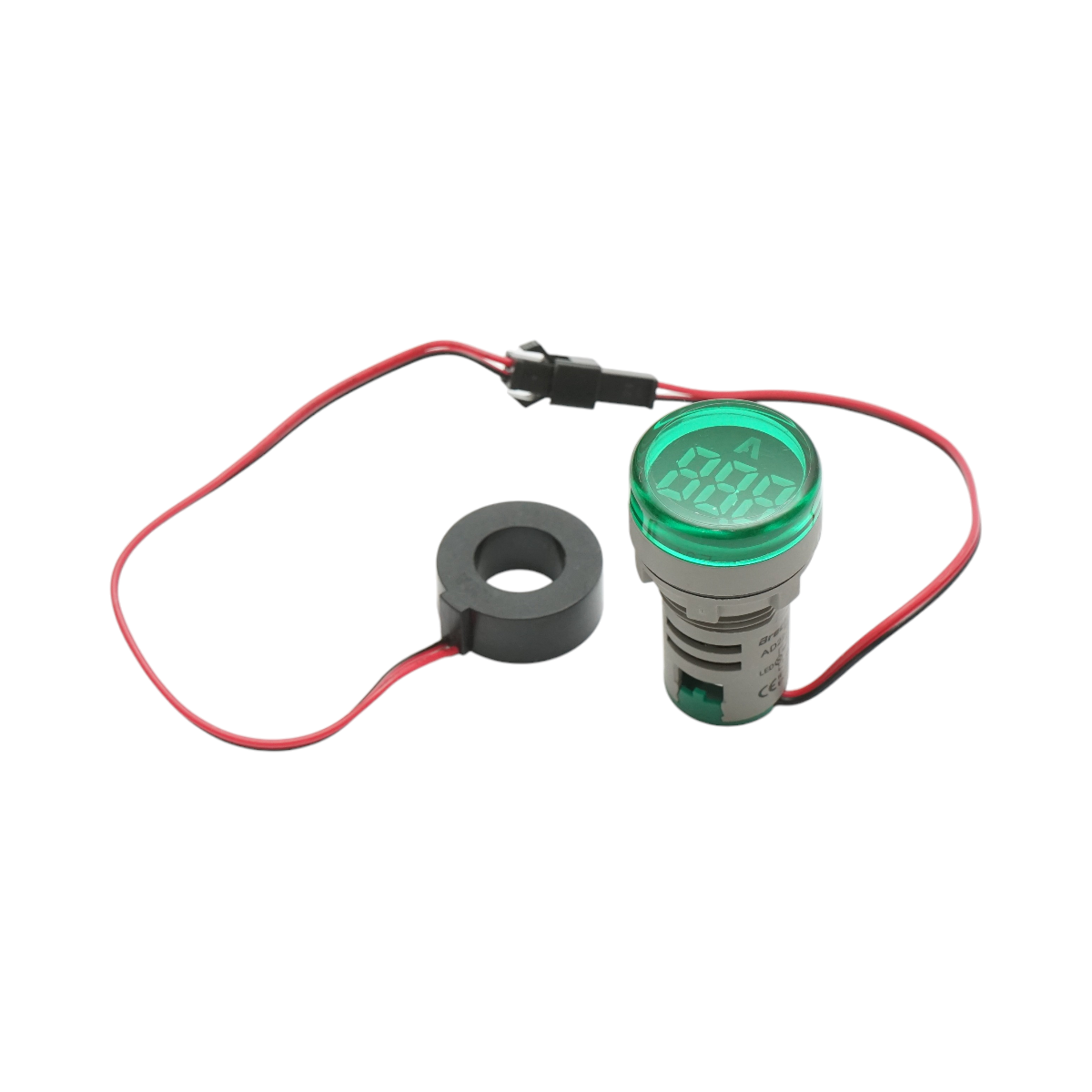 Indicator digital ampermetru LED verde 0-100A, 220V/380V ?� 22mm Breckner Germany
