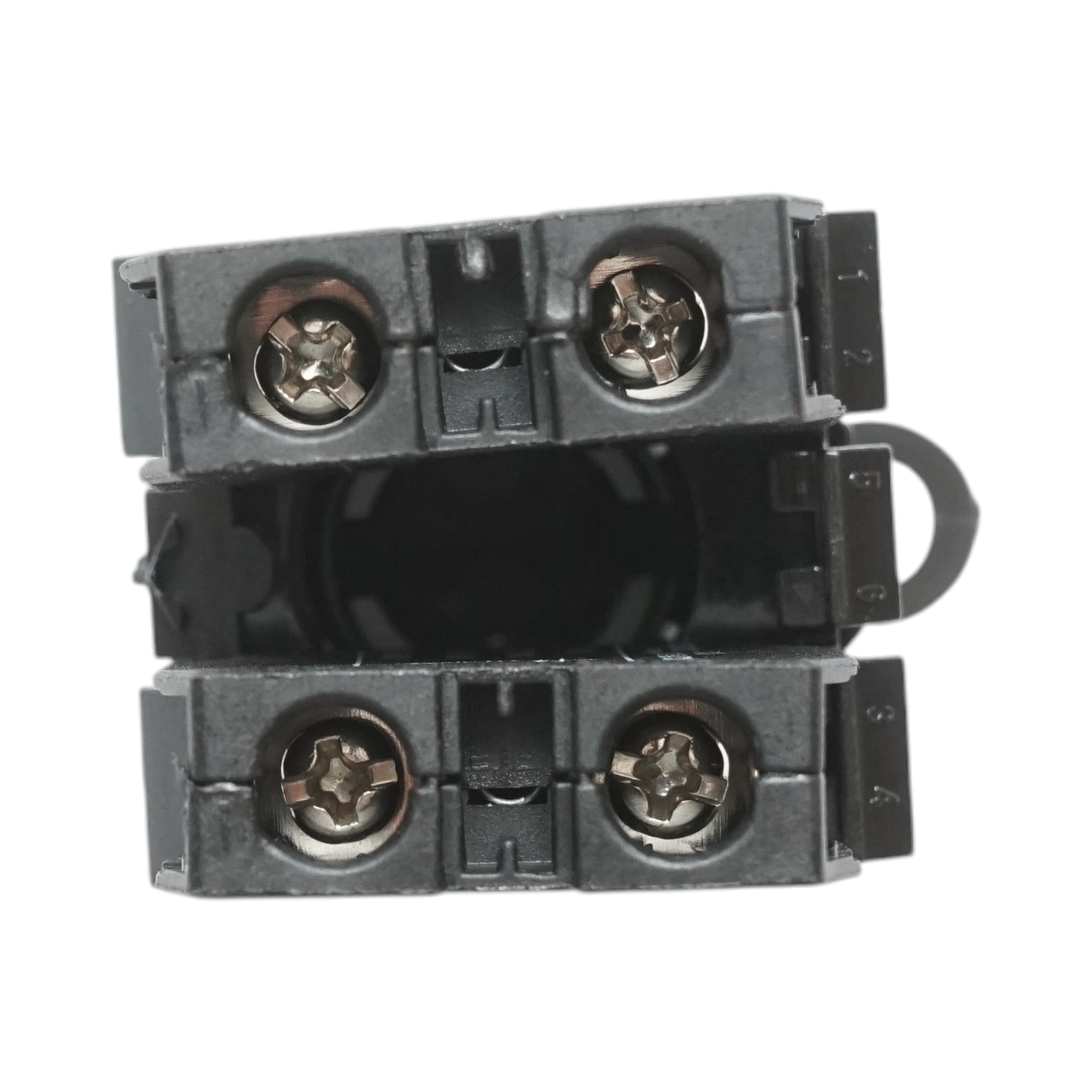 Buton selector negru cu 3 pozitii 2NO, 10A/600V AC, 1A/250V DC LA42 Breckner Germany