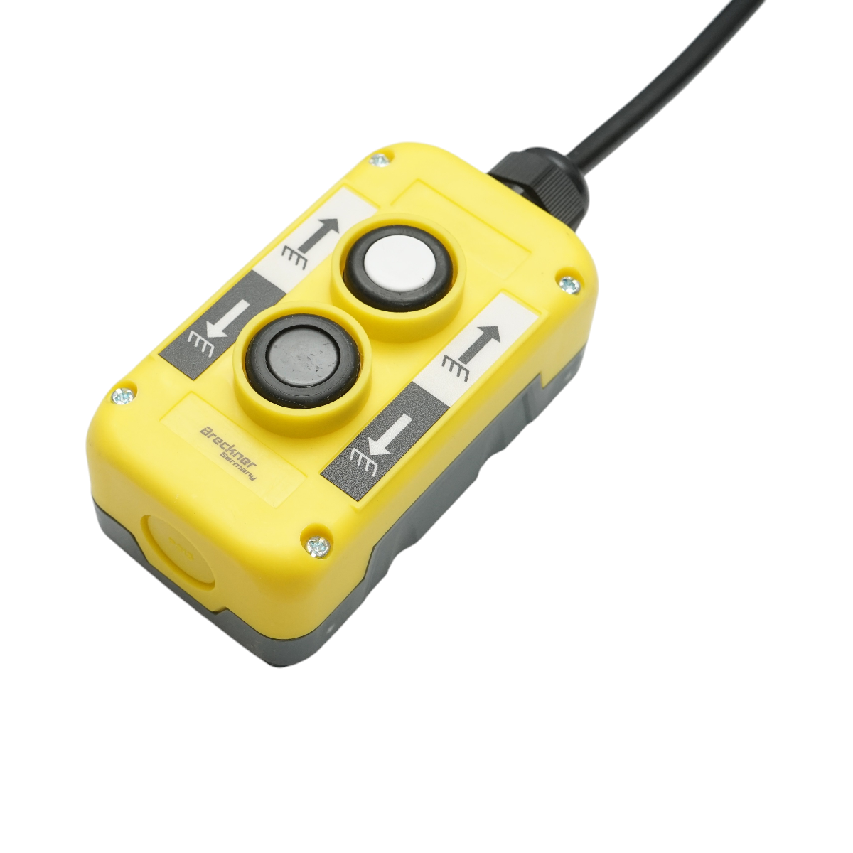 Telecomanda industriala cu 2 comenzi, cablu spiral si fisa priza 7 pini Breckner Germany