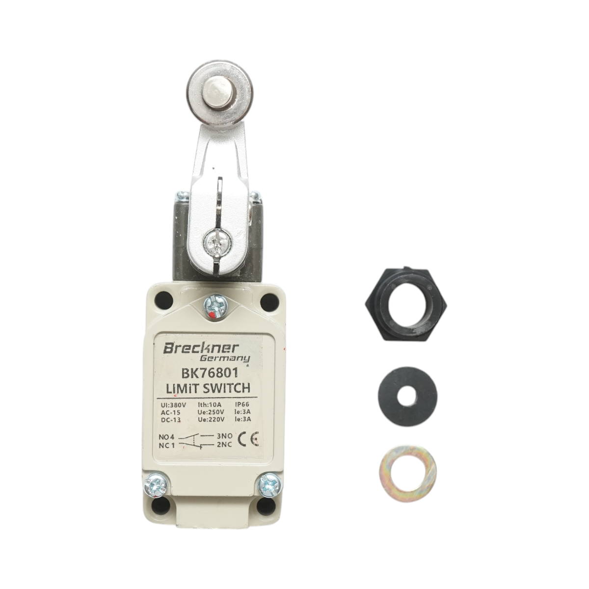 Intrerupator de limita cu brat reglabil si rola 380V 1NO+1NC IP66 Breckner Germany