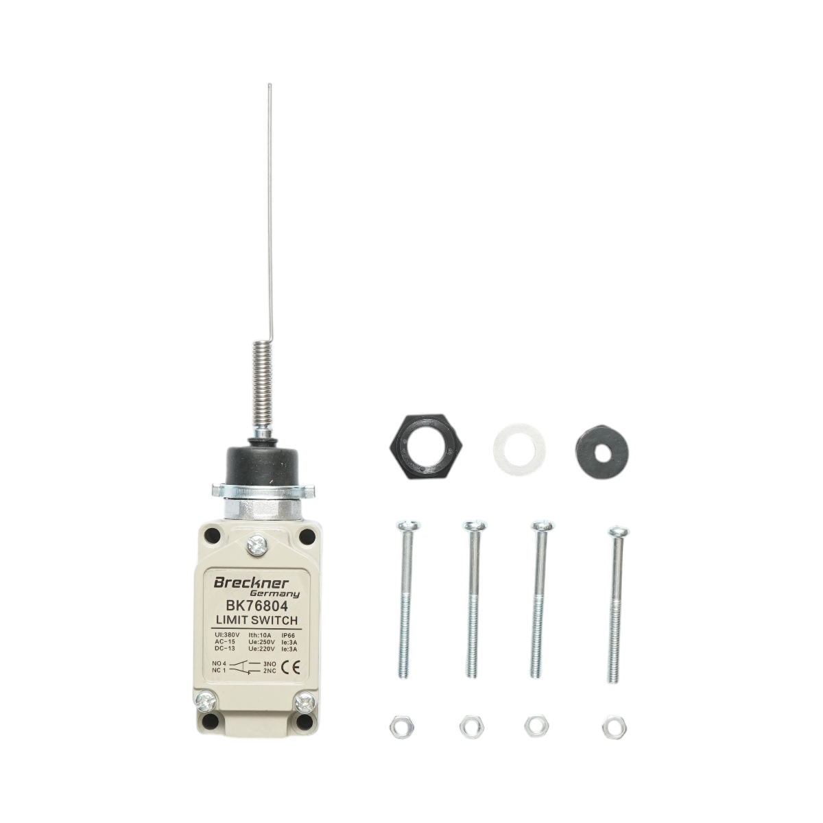 Intrerupator de limita cu sarma arc flexibila 380V 1NO+1NC IP66 Breckner Germany