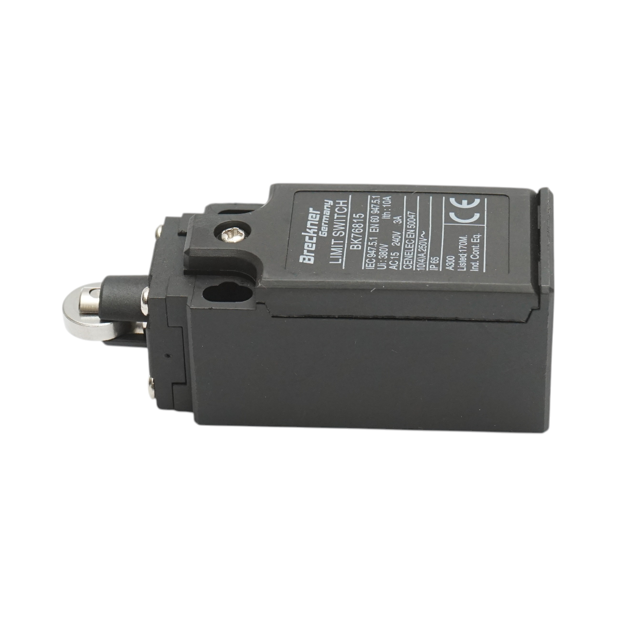 Intrerupator limita cu actuator tip piston si rola orizontala 250V/380V, 10A IP65 Breckner Germany