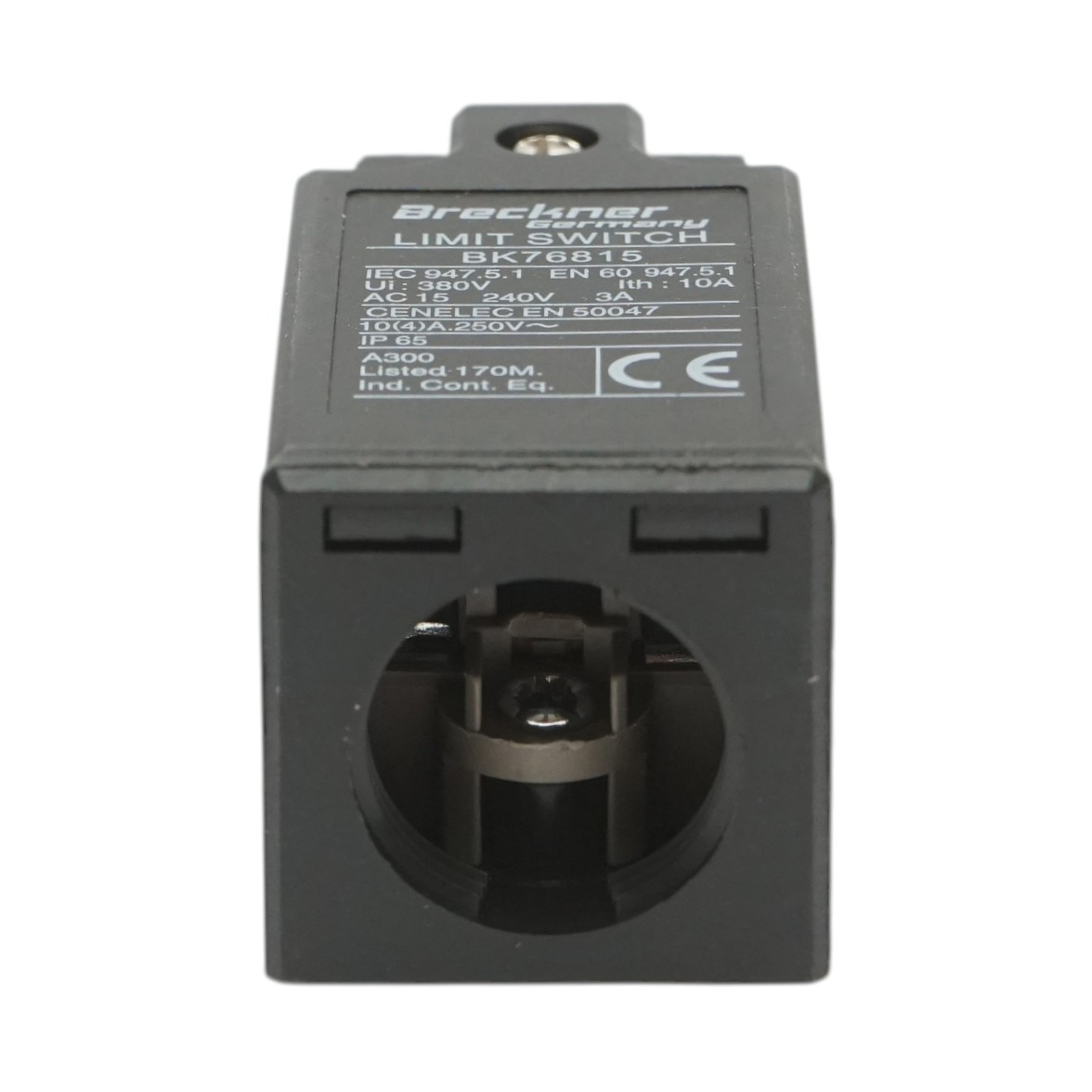 Intrerupator limita cu actuator tip piston si rola orizontala 250V/380V, 10A IP65 Breckner Germany