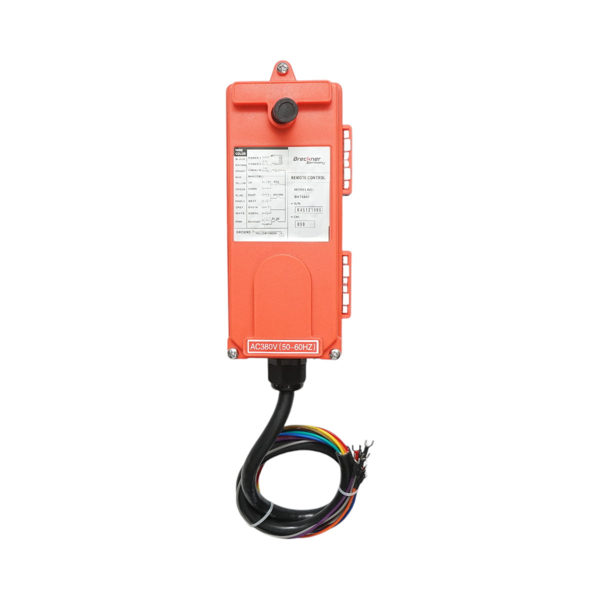 Telecomanda industriala wireless AC 380V cu 6 comenzi IP65 Breckner Germany