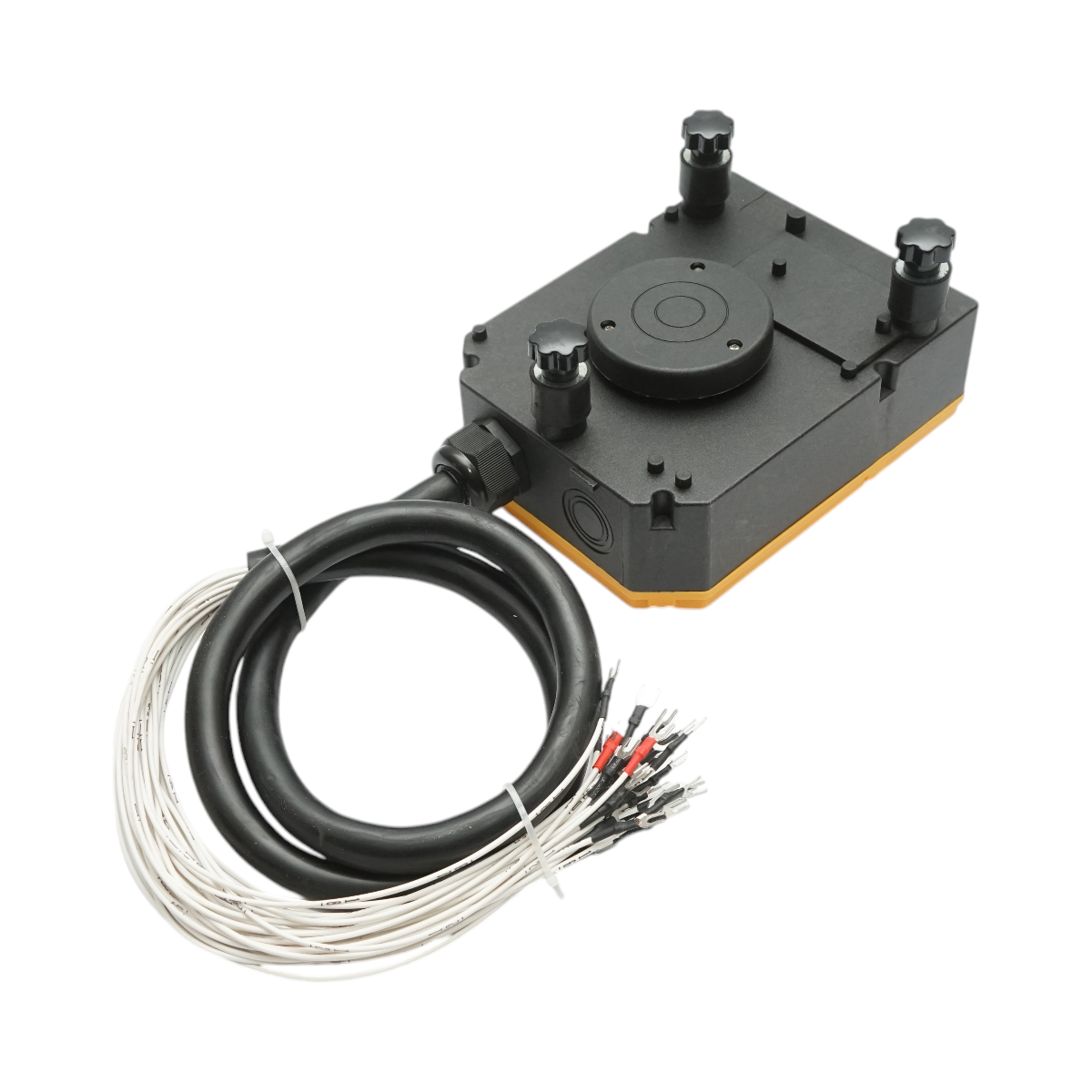 Telecomanda industriala wireless Breckner Germany, receptor AC 380V, 12 butoane, IP65, 433 MHz, contact 8 A, distanta <200 m, cablu 1.65 m, -40 pana la +85 C