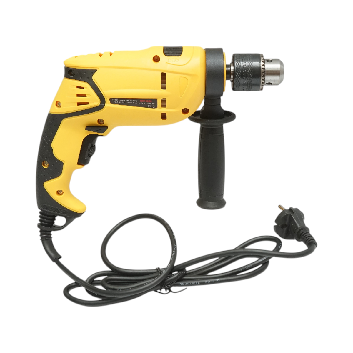 Trusa bormasina cu percutie Breckner Germany 600W, 220-240V, 50Hz, turatie 0-3300 r/min, mandrina 1.5-13 mm, Stanga/Dreapta, 38 piese