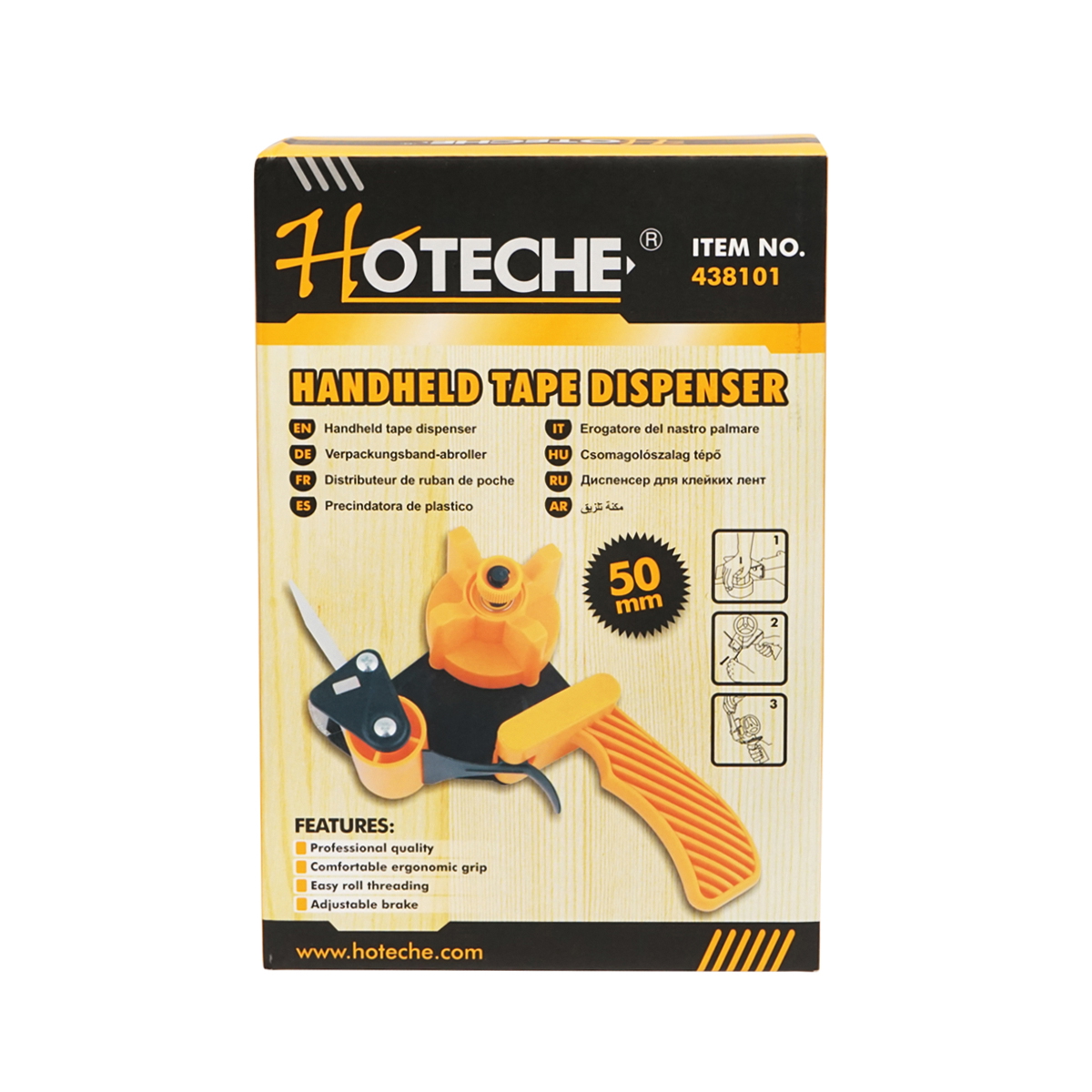 Dispenser manual banda adeziva (scotch) pentru ambalare 50 mm Hoteche