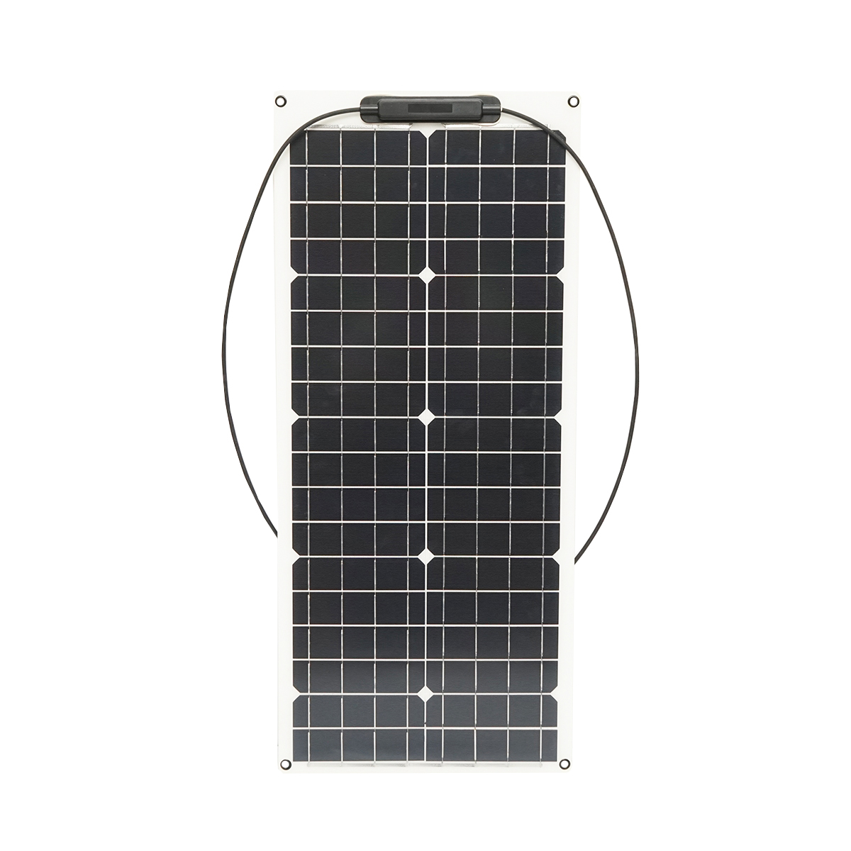 Panou solar 50W fotovoltaic monocristalin, flexibil, cablu si conectori MC4 Breckner Germany