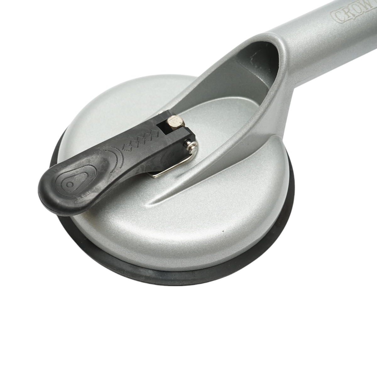 Dispozitiv de ridicat cu 2 ventuze CROWNMAN, aluminiu + cauciuc, diametru 118 mm, sarcina max 100 Kg orizontal / 80 Kg vertical