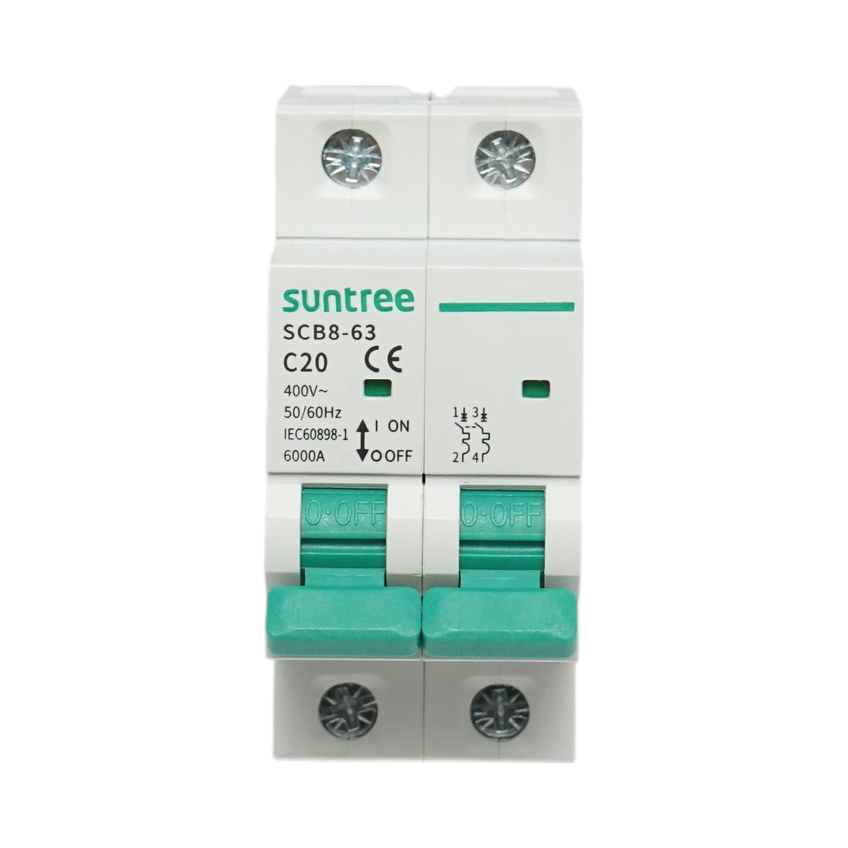 Siguranta automata tip intreruptor 2P, 20A 400VAC Suntree