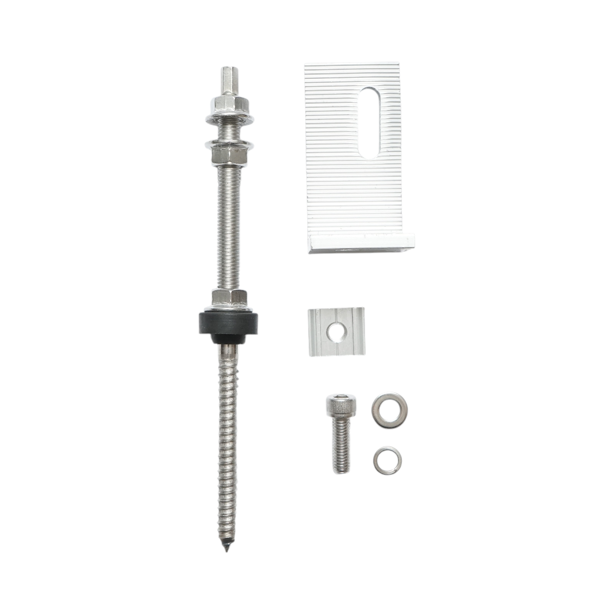 Set clema L pentru acoperis tabla cu bolt M10X200mm prinderi panou solar fotovoltaic Breckner Germany