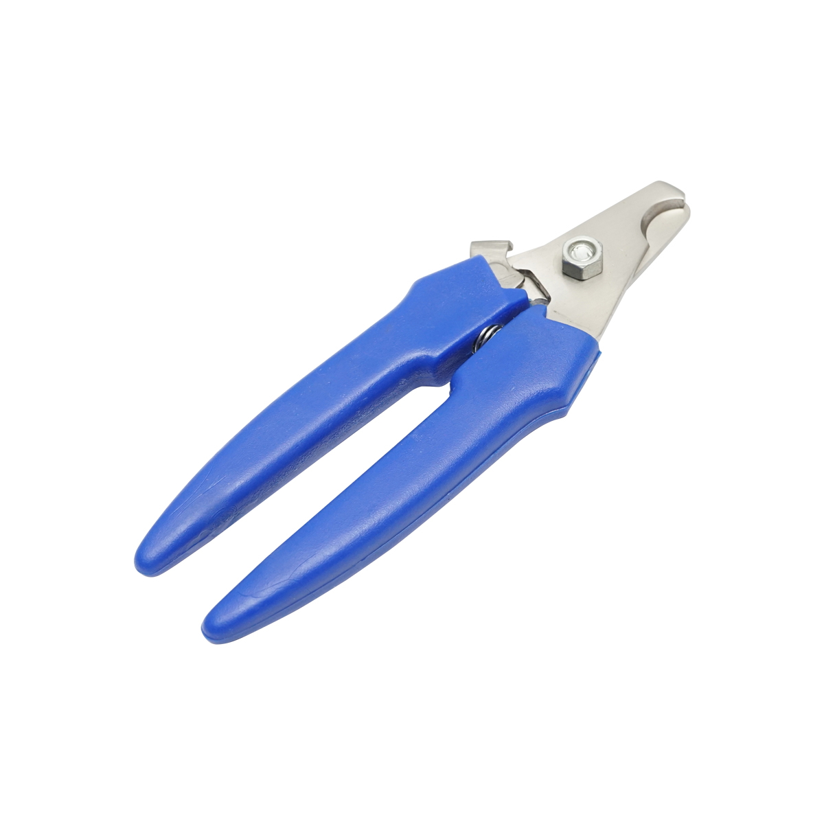 Cleste unghiera mare Breckner Germany pentru caini, pisici si pasari, 160 mm, otel inoxidabil, manere plastic, culoare albastru, cu SIGURANTA blocare