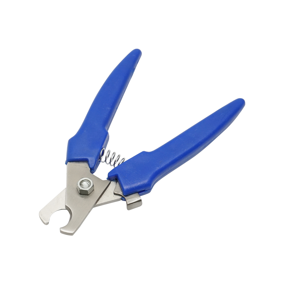 Cleste unghiera mare Breckner Germany pentru caini, pisici si pasari, 160 mm, otel inoxidabil, manere plastic, culoare albastru, cu SIGURANTA blocare