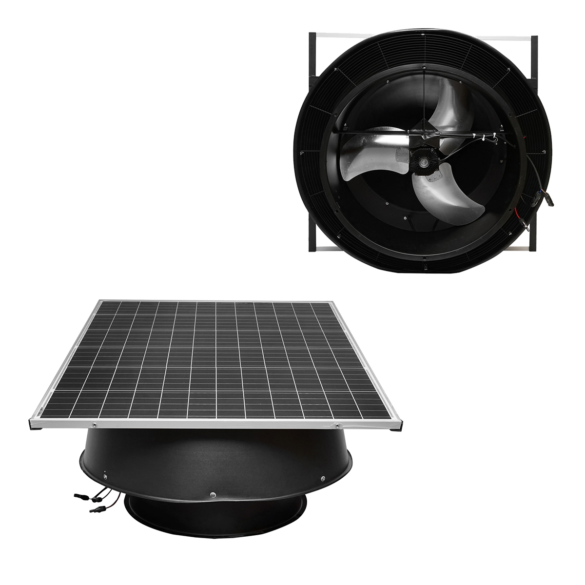 Ventilator axial de tavan 600mm cu panou solar 12000m3/h Breckner Germany