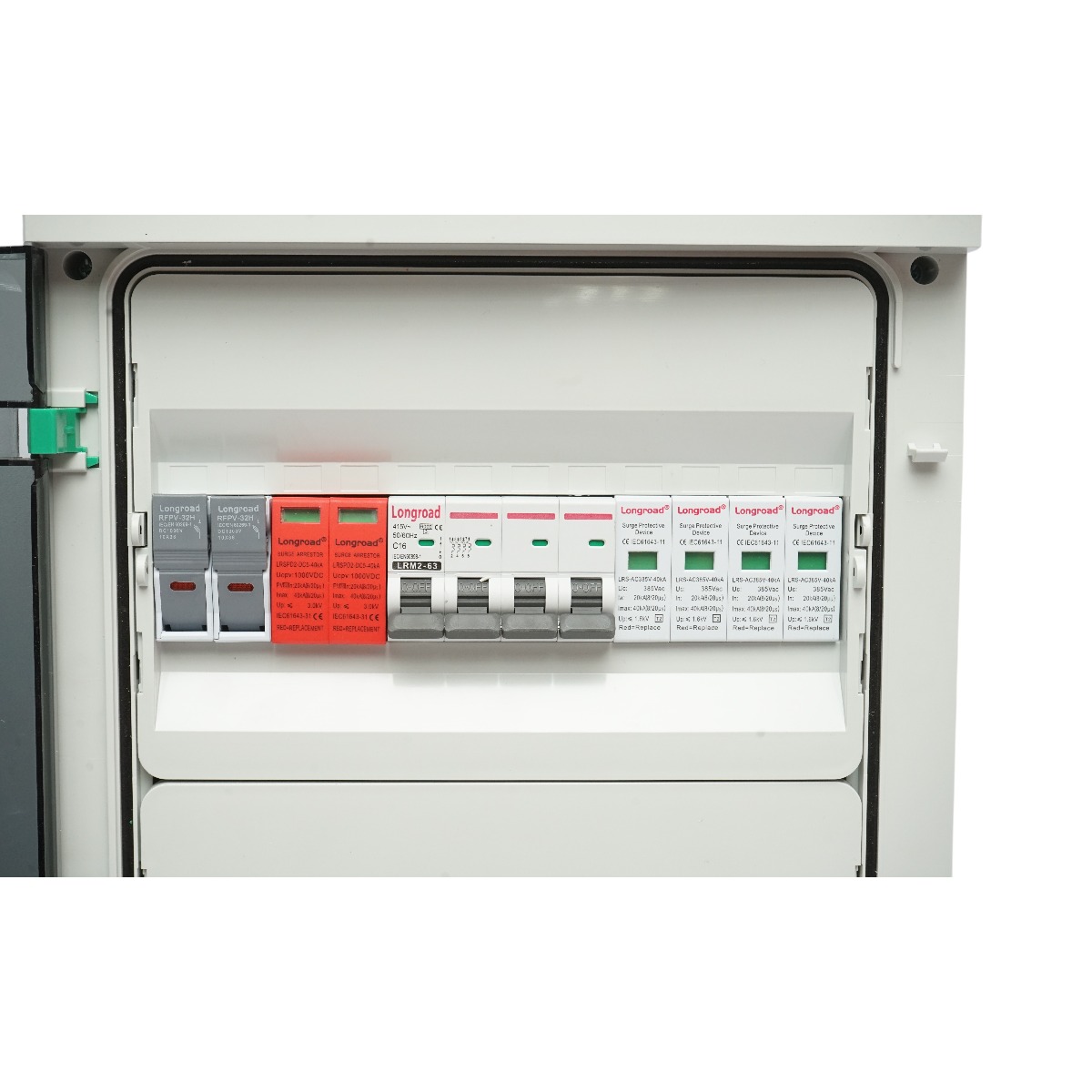 Tablou sigurante de protectie echipat 380V pentru sisteme fotovoltaice 5-10KW DC/AC cu 2 siruri/stringuri