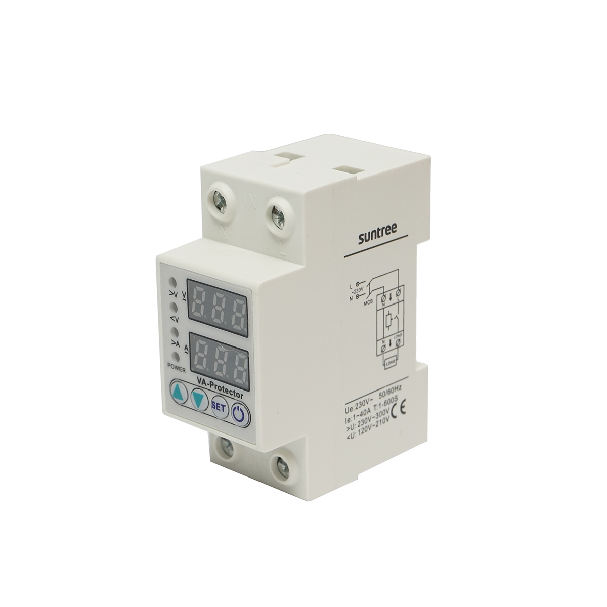 Releu digital 40A pentru monitorizare si protectie subtensiune, supratensiune 220V, LDVP1-40A