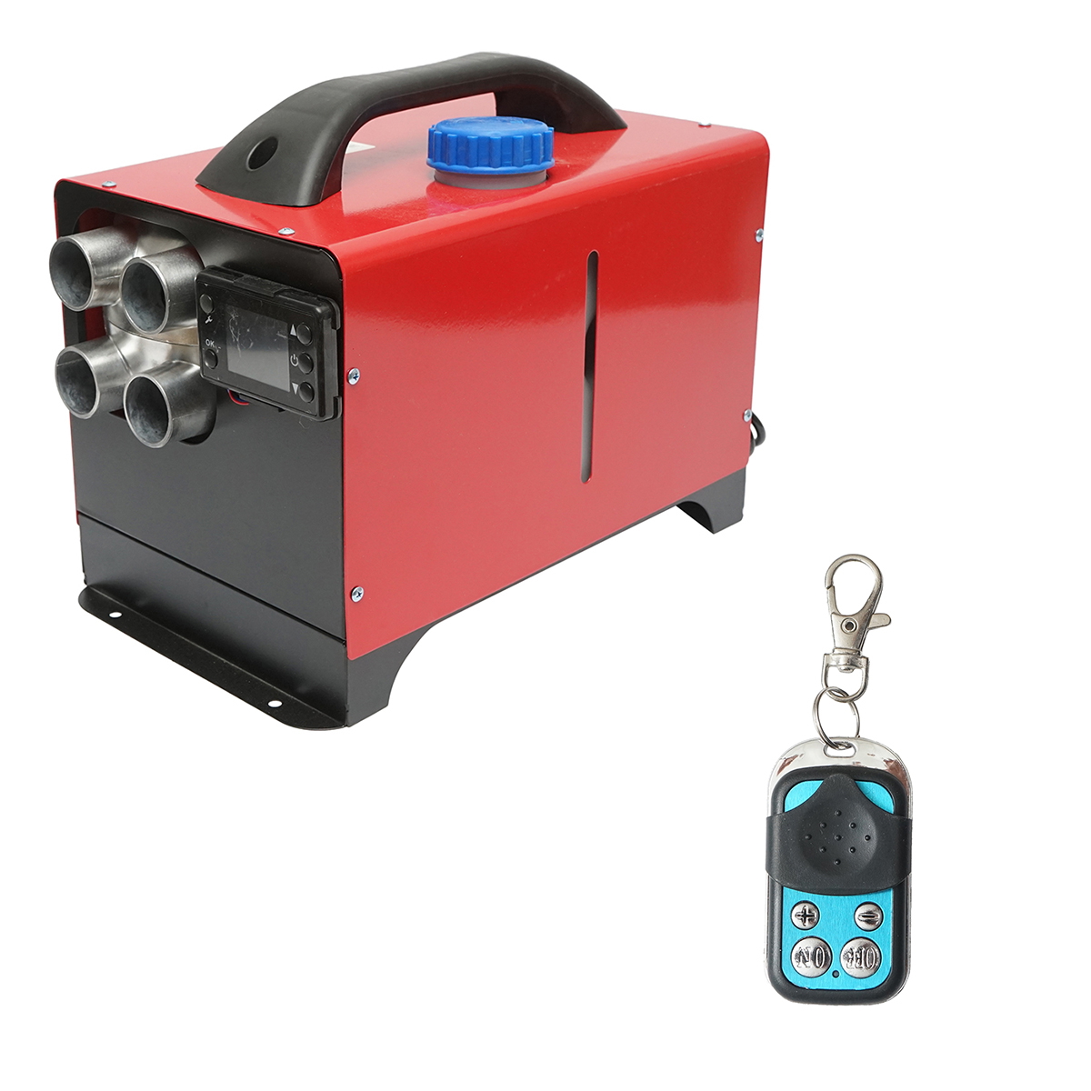 Sirocou incalzitor stationar portabil 12-24-220V 5KW Diesel, 370x265x250 mm, rezervor 5L, display LCD, telecomanda 30 m, bujie incandescenta Kyocera, Breckner Germany