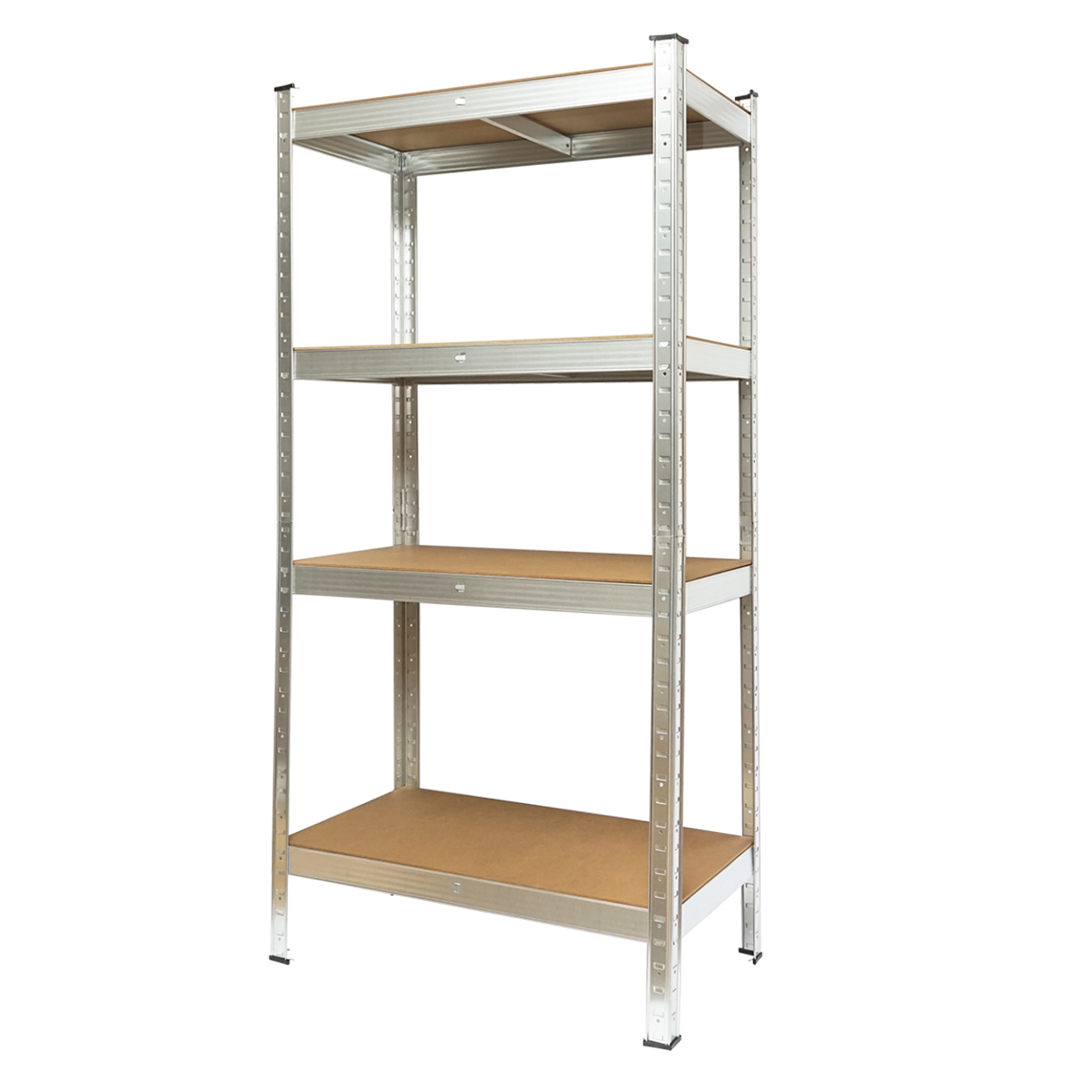 Raft metalic Breckner Germany, 4 polite MDF, 144x70x40 cm, 50 kg/polita, montaj fara suruburi