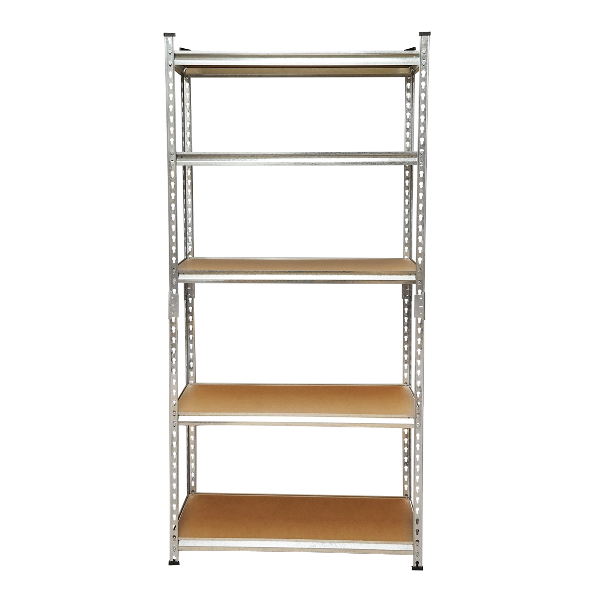 Raft metalic Breckner Germany cu 5 polite MDF, 180x90x30 cm, 120 kg/polita, montaj fara suruburi