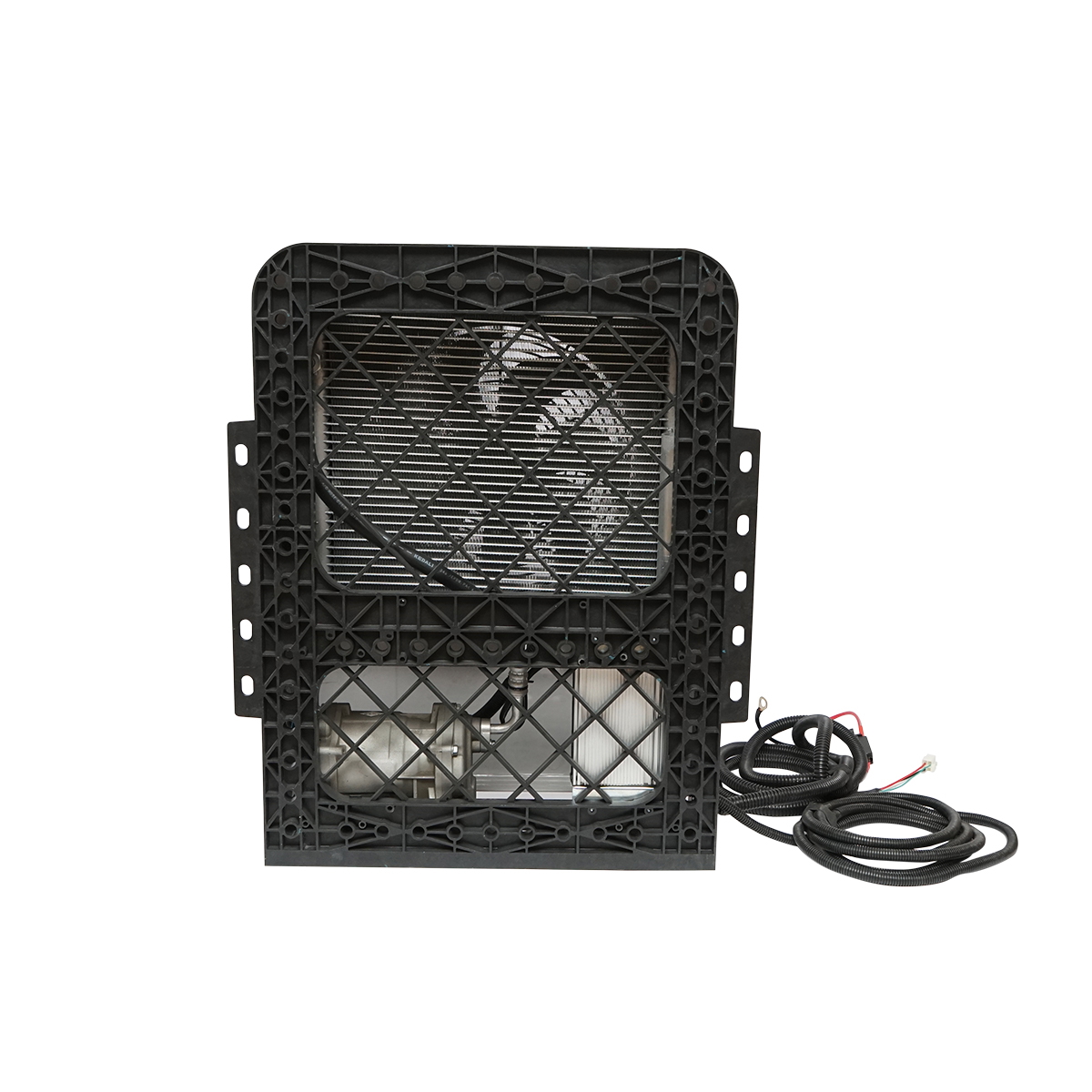 Clima stationara utilaje industriale AC universala 24V 2600W cu telecomanda Breckner Germany, R134A 600 g, debit aer 150-450 m3/h, dimensiuni exterioare 450x150x310 mm, greutate 30 kg