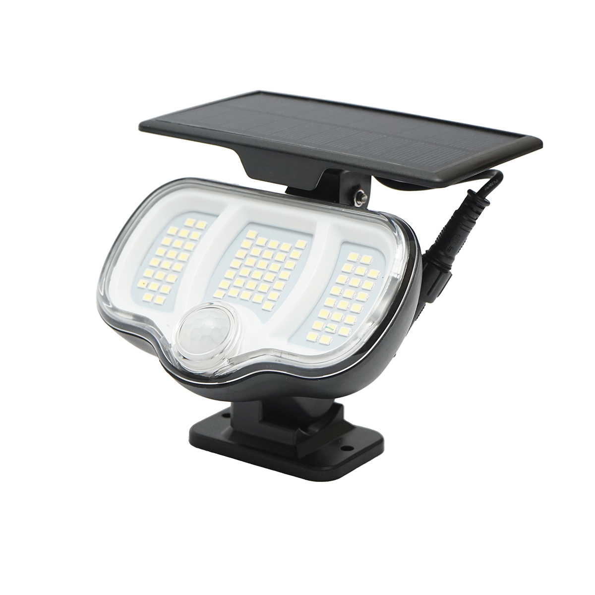 Lampa solara LED cu panou 0.8W de perete, baterie 3.7V, 1200mAh si senzor de miscare Breckner Germany