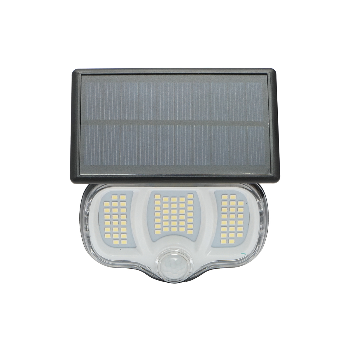 Lampa solara LED de perete tip proiector 76 LED, panou 5V 0.8W, baterie 3.7V 1200mAh, senzor miscare, cablu 3m, IPX4, 127x101x198 mm, 0.3 kg, Breckner Germany