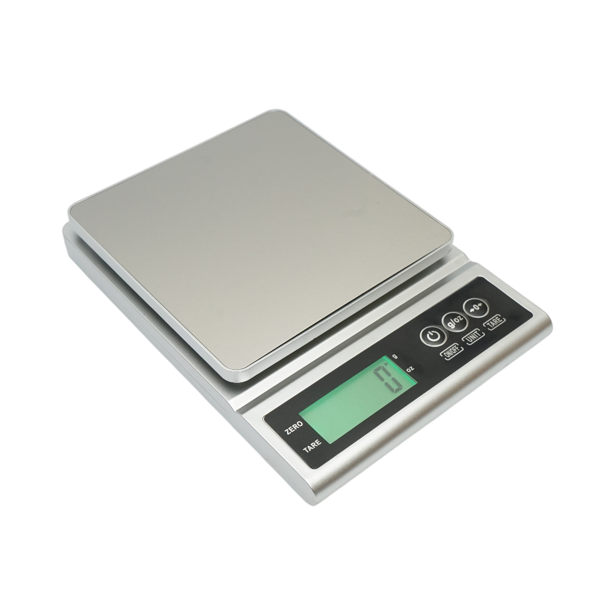 Cantar electronic de bucatarie 10 kg, platforma inox, display LCD, incarcare USB, 2 x AAA, 201 x 150 x 30 mm, greutate minima 1 g, functii tara si oprire automata