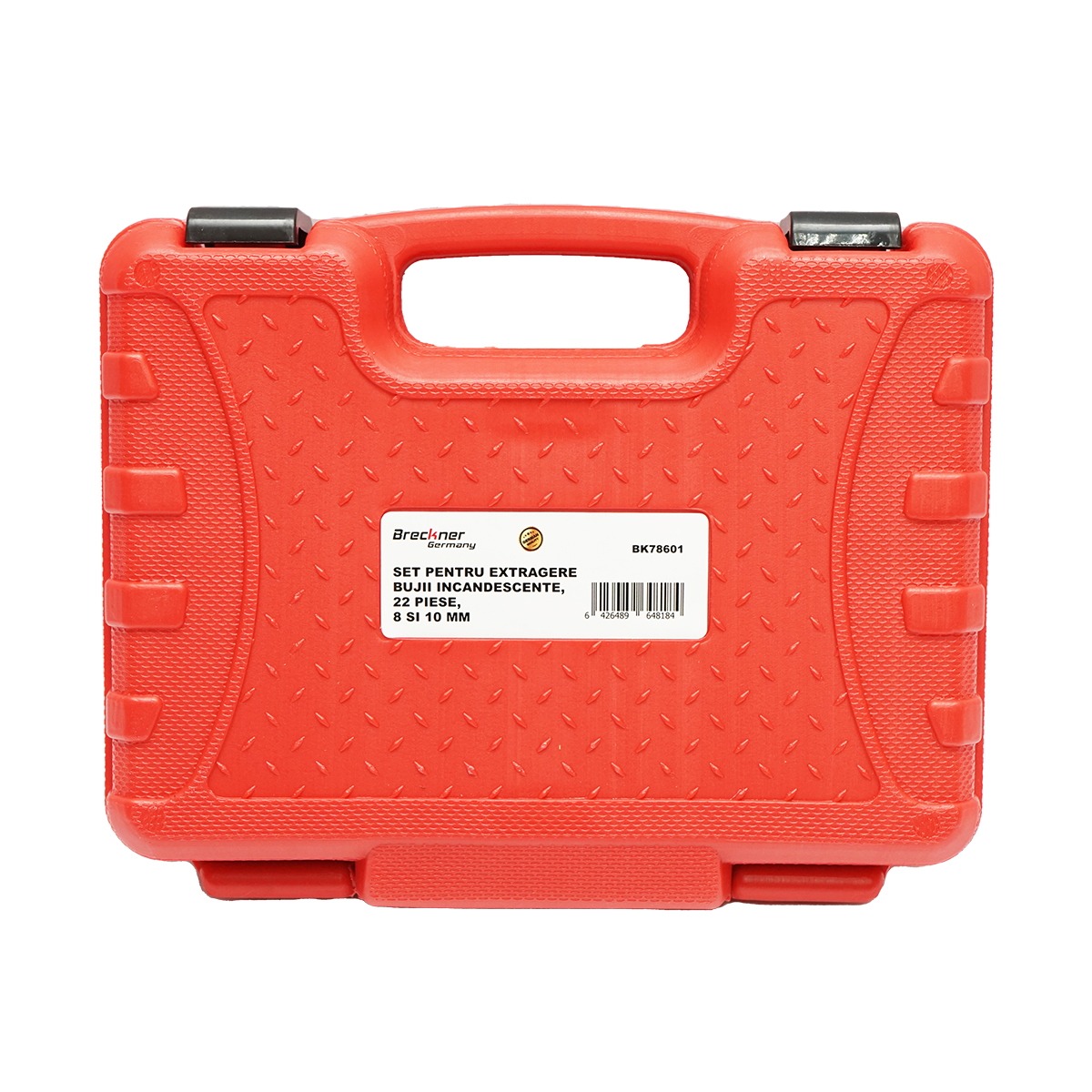 Trusa extractor bujii incandescente Breckner Germany 22 piese pentru M8 si M10, eliminare bujii rupte/deteriorate de pe chiulasa