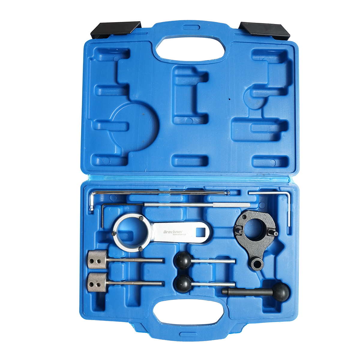 Trusa cale blocare si fixare distributie VAG 1.4/1.6/2.0 TDI CR (dupa 2012) Breckner Germany, compatibila Audi A3/A4/A5/A6/Q5/TT, Seat Leon III, VW Golf VII/Polo, Skoda Octavia 2012-2016, coduri motor CRKB CRLB CRLC CUNA CLHA CRBC CRBD