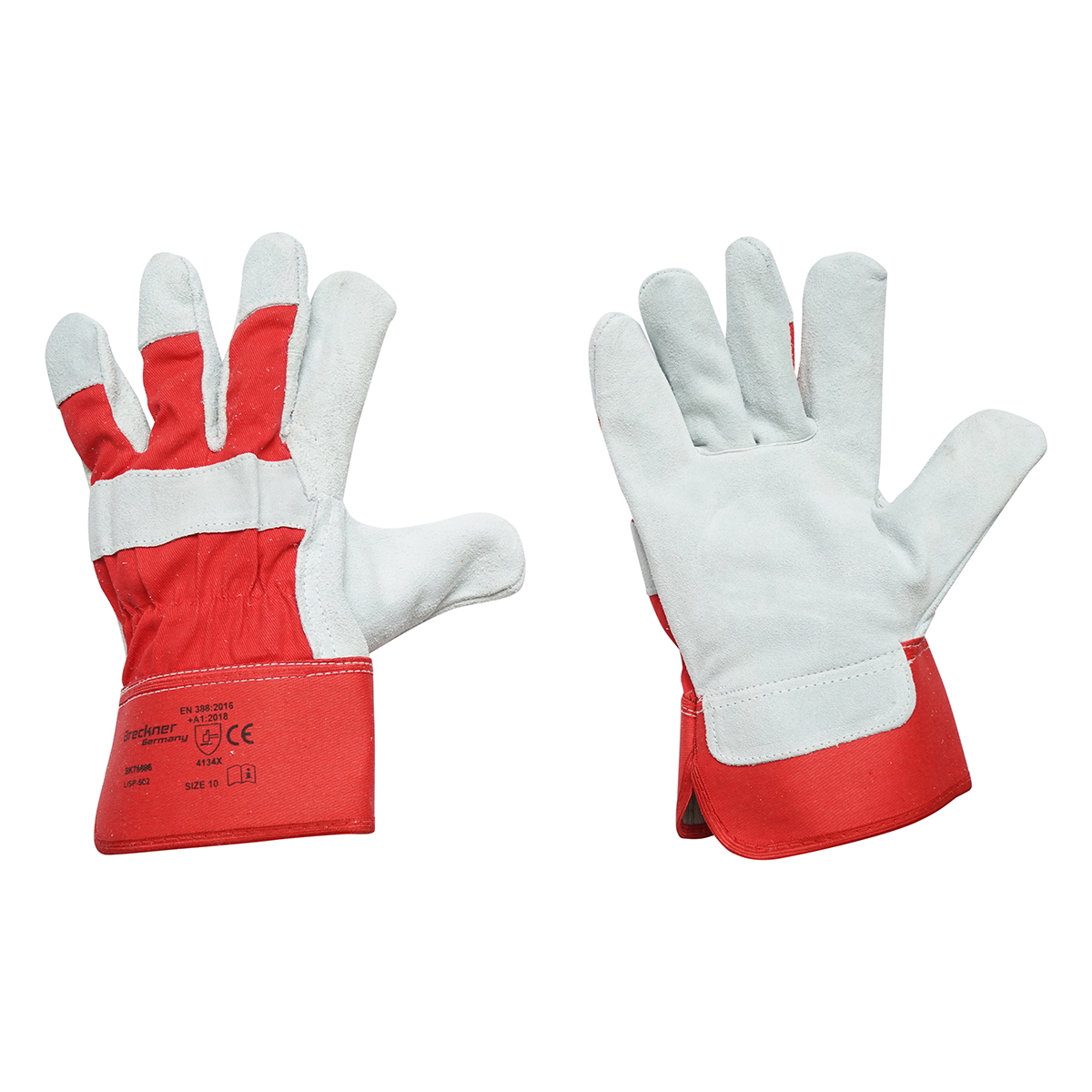 Manusi de lucru din piele-bumbac marimea 10 Breckner Germany