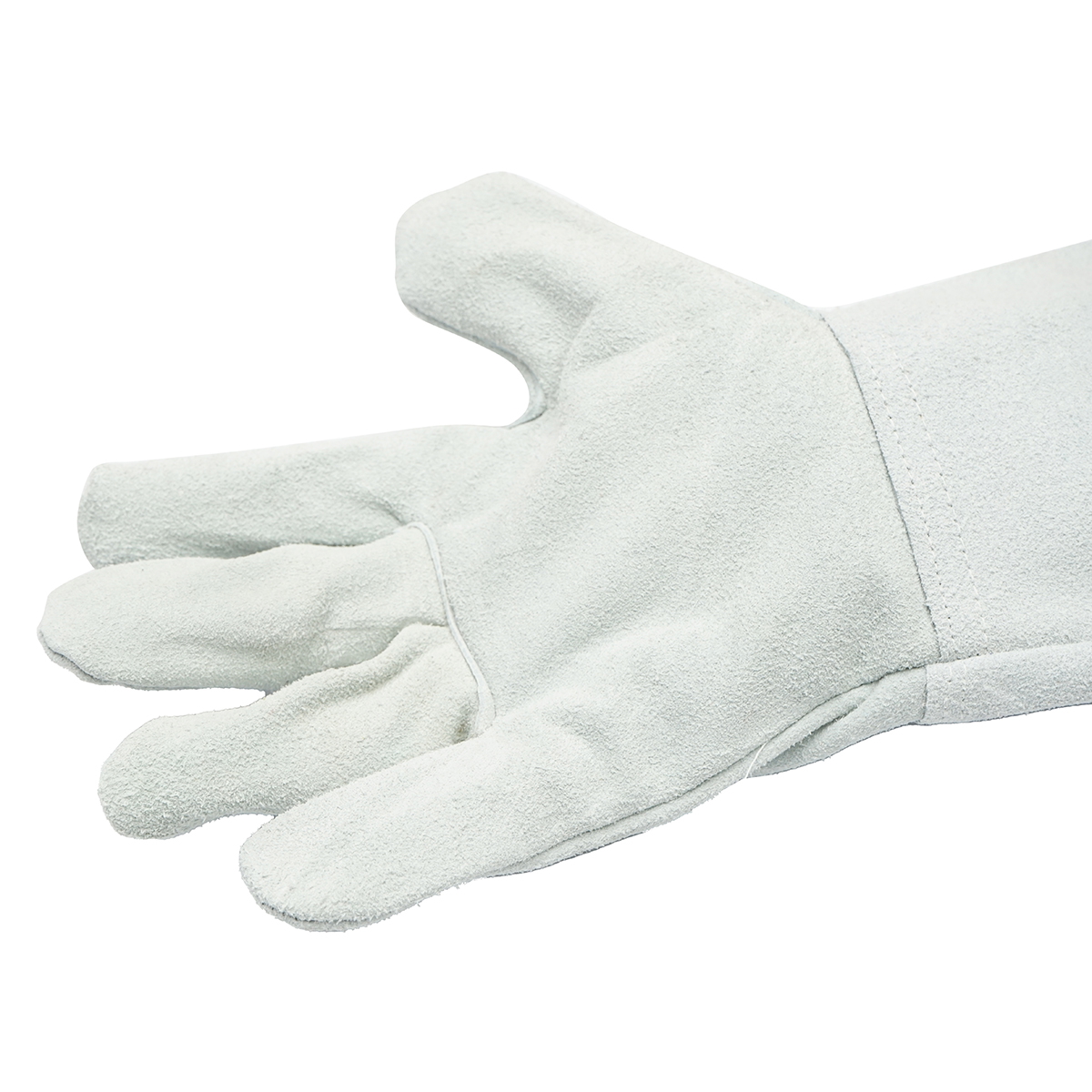 Manusi de sudura Breckner Germany, piele bovina ALB, marimea 10, lungime 35 cm, manseta protectie 15 cm