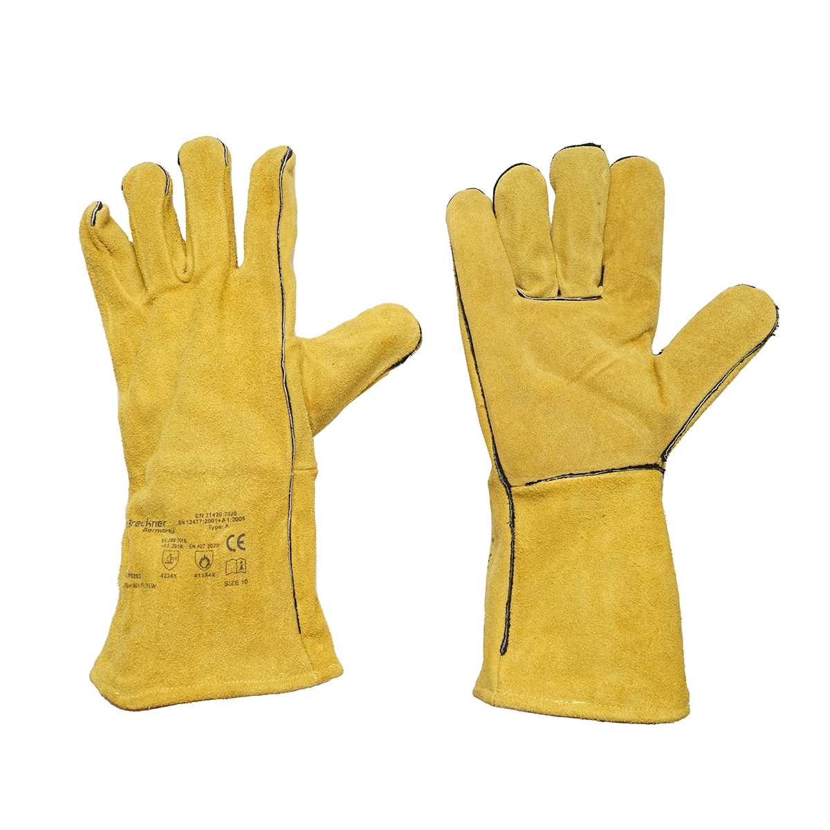 Manusi de sudura din piele cu captuseala, lungime 35cm marimea 10 Breckner Germany