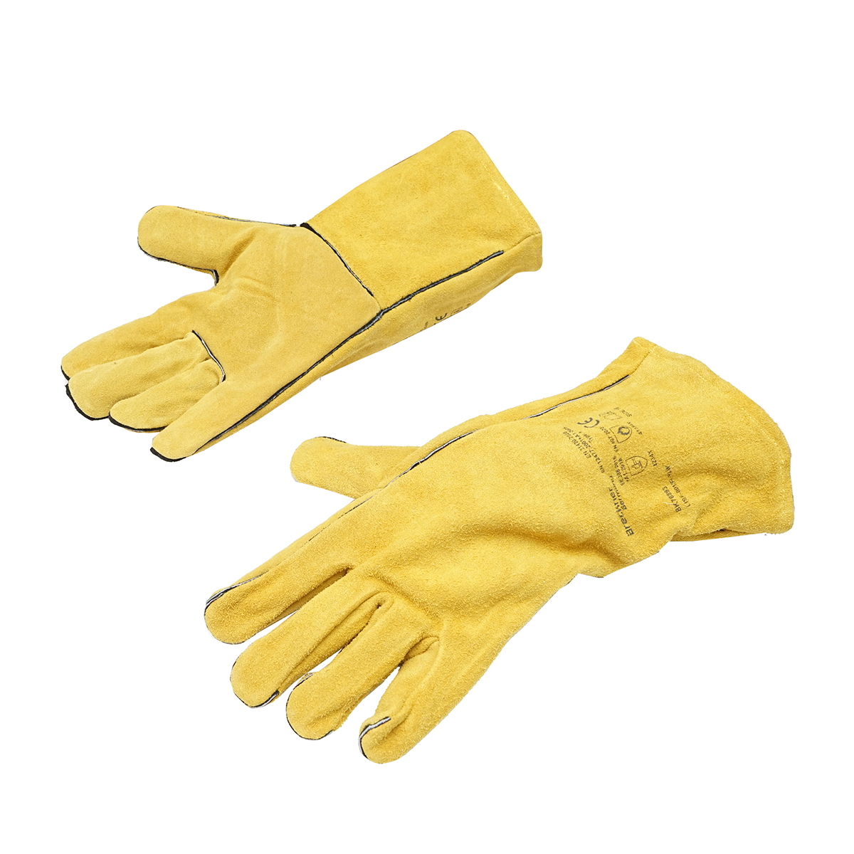 Manusi de sudura Breckner Germany, piele cu captuseala, Marimea 10, lungime 35 cm, culoare Galben