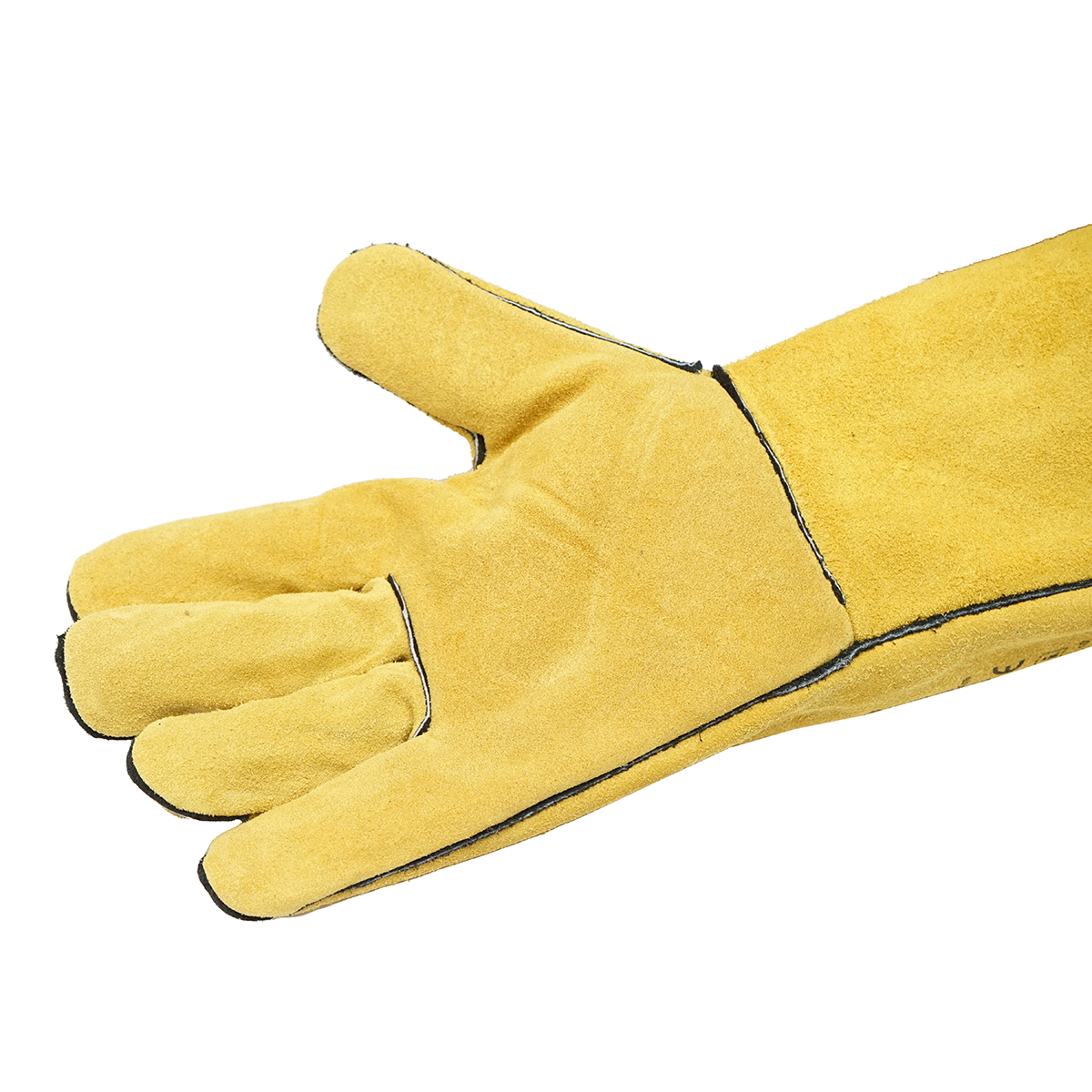 Manusi de sudura Breckner Germany, piele cu captuseala, Marimea 10, lungime 35 cm, culoare Galben
