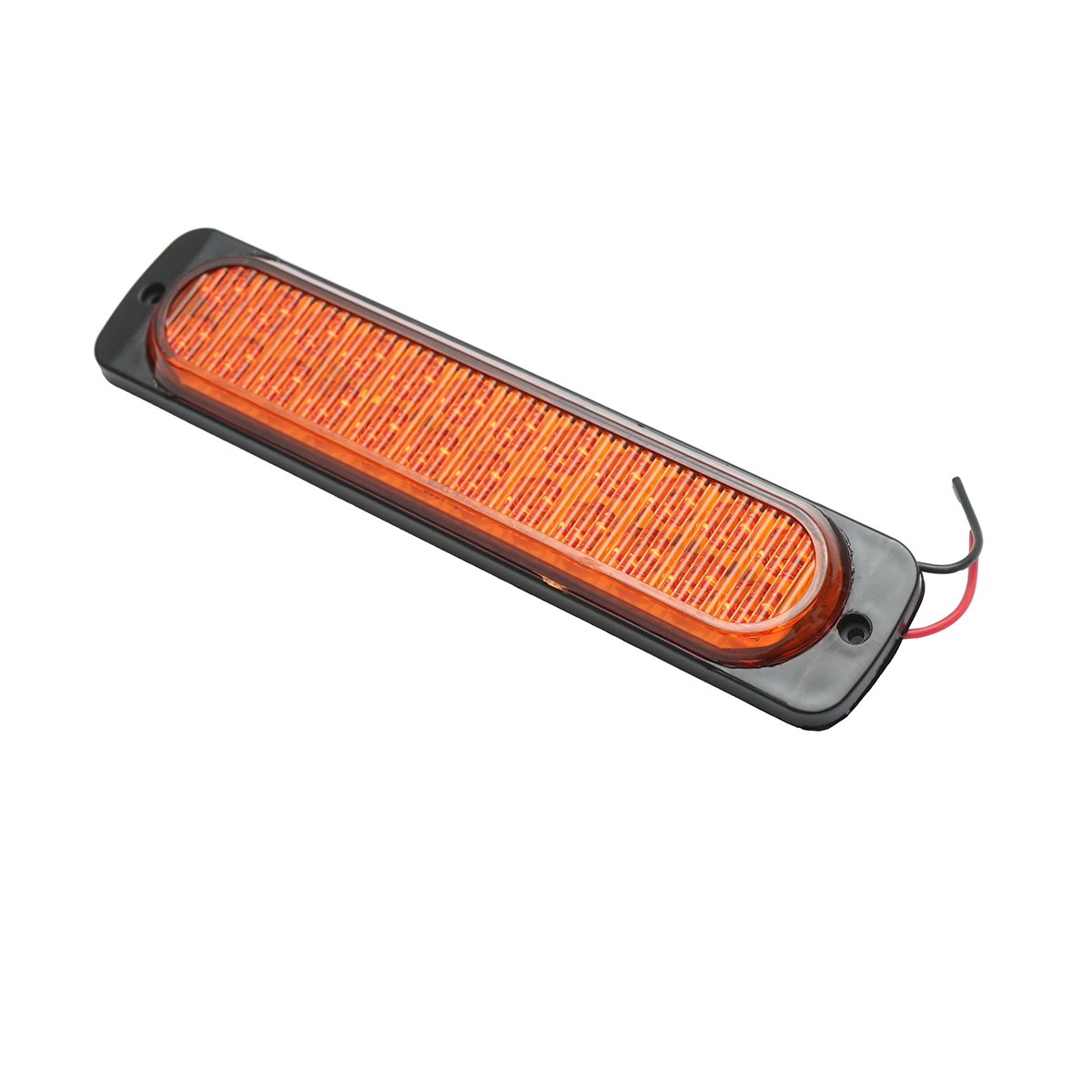 Lampa laterala gabarit slim LED 12-24V galbena Breckner Germany FR 1280 Y, 195x42x15 mm, distanta intre gauri 180 mm