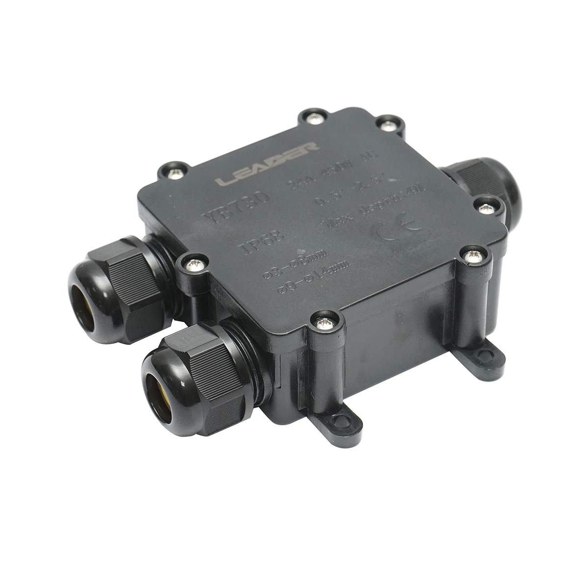 Doza etansa cu presetupe 24A 450V AC, 3 cai 3-14mm IP68 Leader