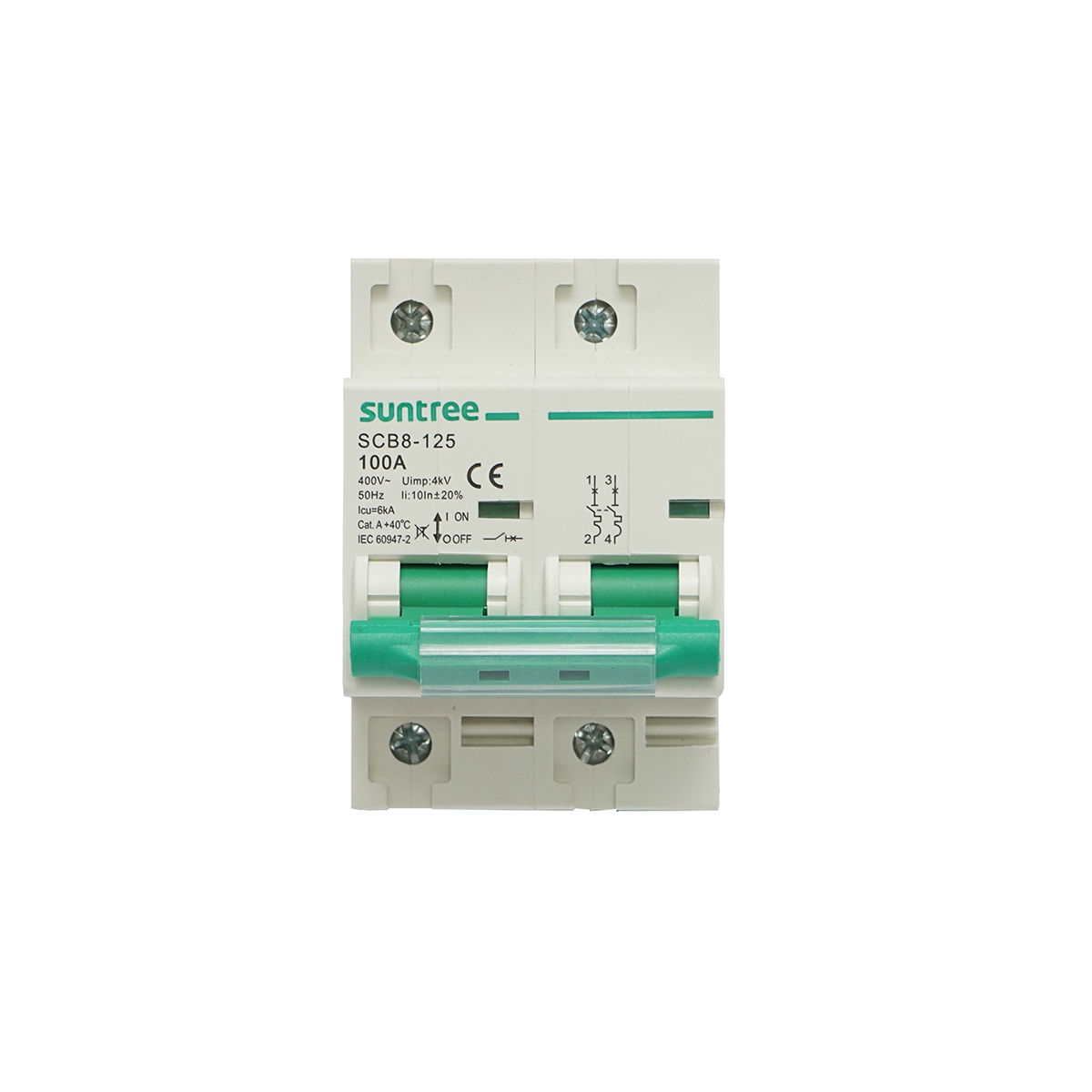 Siguranta automata tip intreruptor 2P, 100A 400V, 4.5kA Suntree