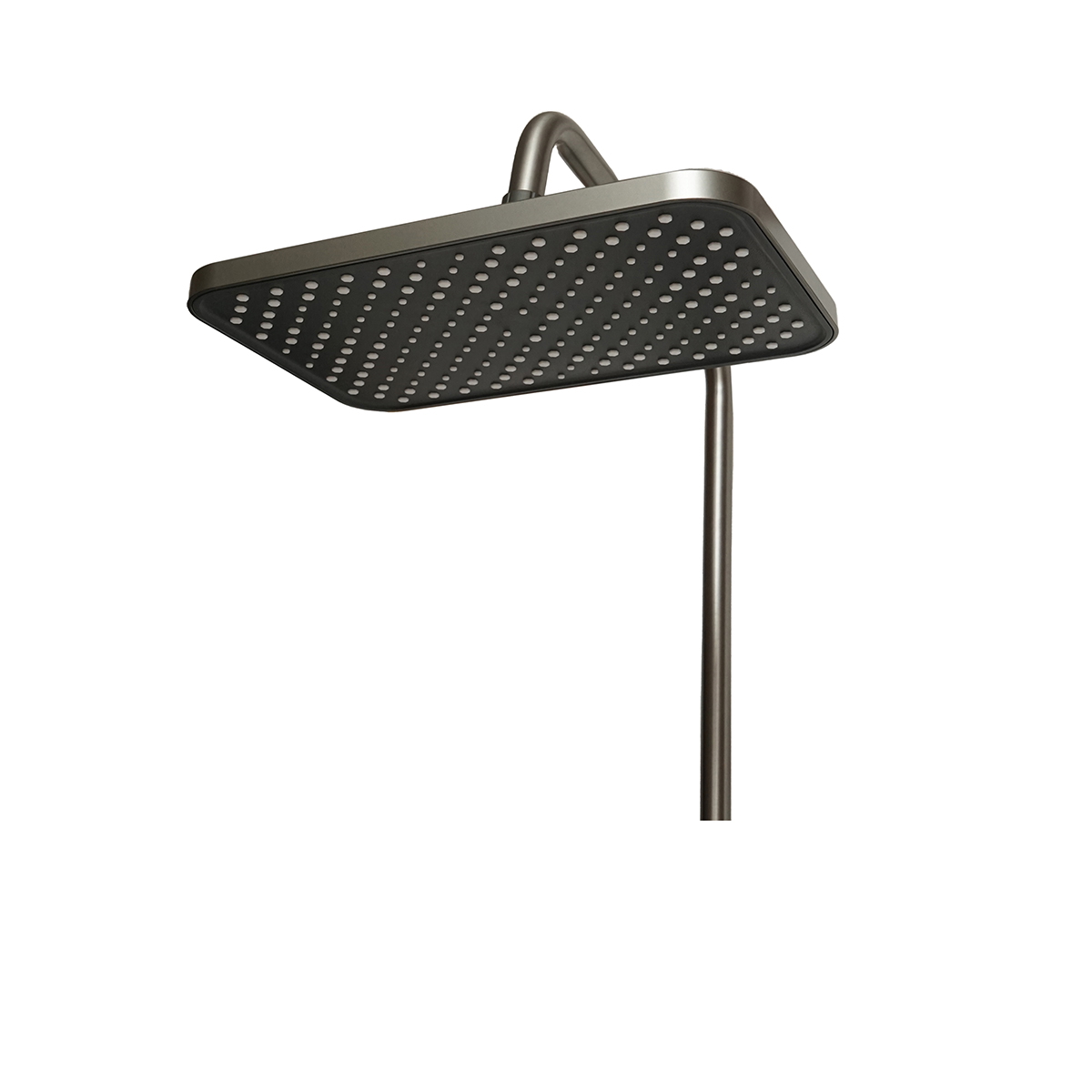 Set dus multifunctional cu termostat, AFISAJ digital temperatura (dinam integrat), 4 functii: pipa cada, dus dreptunghiular tip ploaie, dus de mana, dus bideu, gri