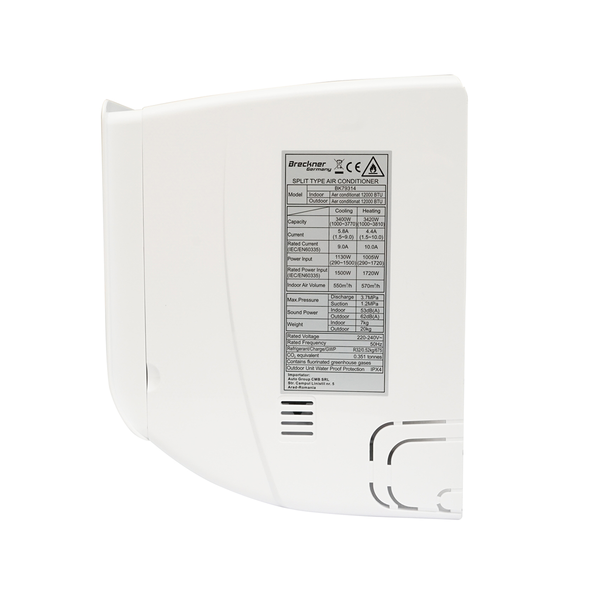 Aparat aer conditionat inverter 12000 BTU TCL, A++/A+, Wi-Fi Smart Life, incalzire, dezumidificare 1.2 L/h, R32, filtru antibacterian + ionizator, kit instalare inclus, suport rabatabil 450x500 DISPL21 + suport fix 500x540 DISPL22