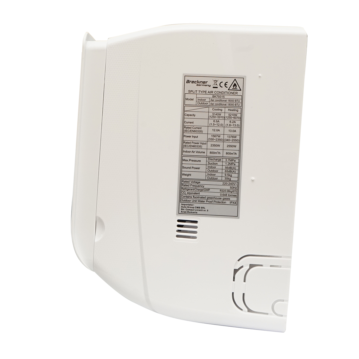 Aparat aer conditionat inverter 18000 BTU TCL Breckner Germany A++/A+ Wi-Fi Smart Life R32 pompa incalzire dezumidificare 1.8 L/h filtru antibacterian ionizator 35-50 m2 + Suport rabatabil 450x500 DISPL21 si suport fix 500x540 DISPL22