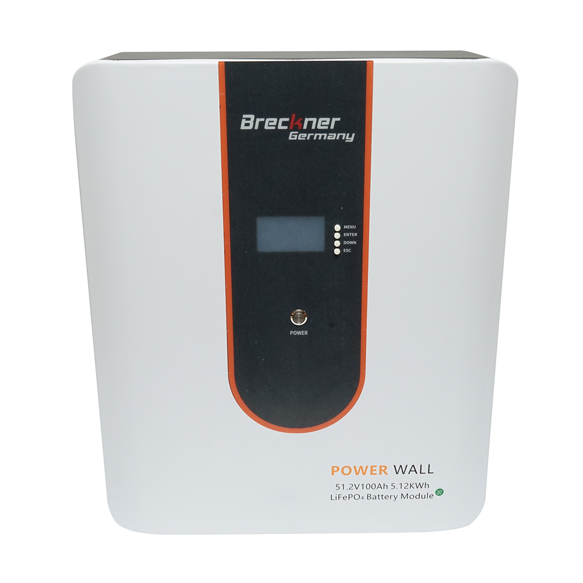 Baterie Li-ion LiFePO4 5.12KWh, 51.2V, 100Ah cu BMS, Bluetooth, LCD display si protectie temperatura Breckner Germany