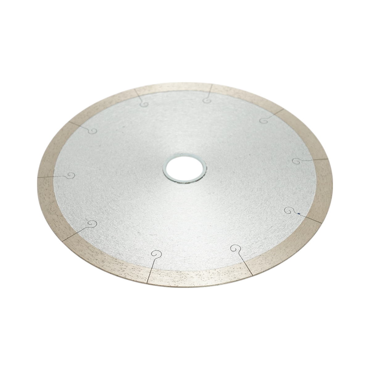 Disc diamantat Breckner Germany continuu cu fante J, 200mm, alezaj 30/25.4mm, segment 10mm, pentru gresie, faianta, ceramica dura, marmura