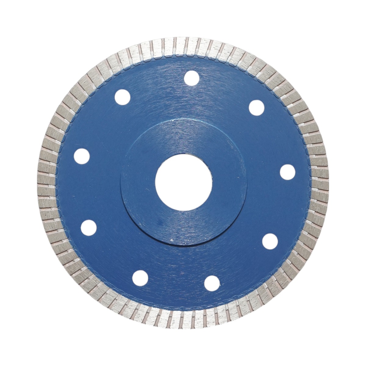 Disc diamantat turbo continuu Breckner Germany 115x22.23 mm, segment 8 mm, profil spirala, presare la cald, pentru gresie, faianta, ceramica dura, marmura, granit